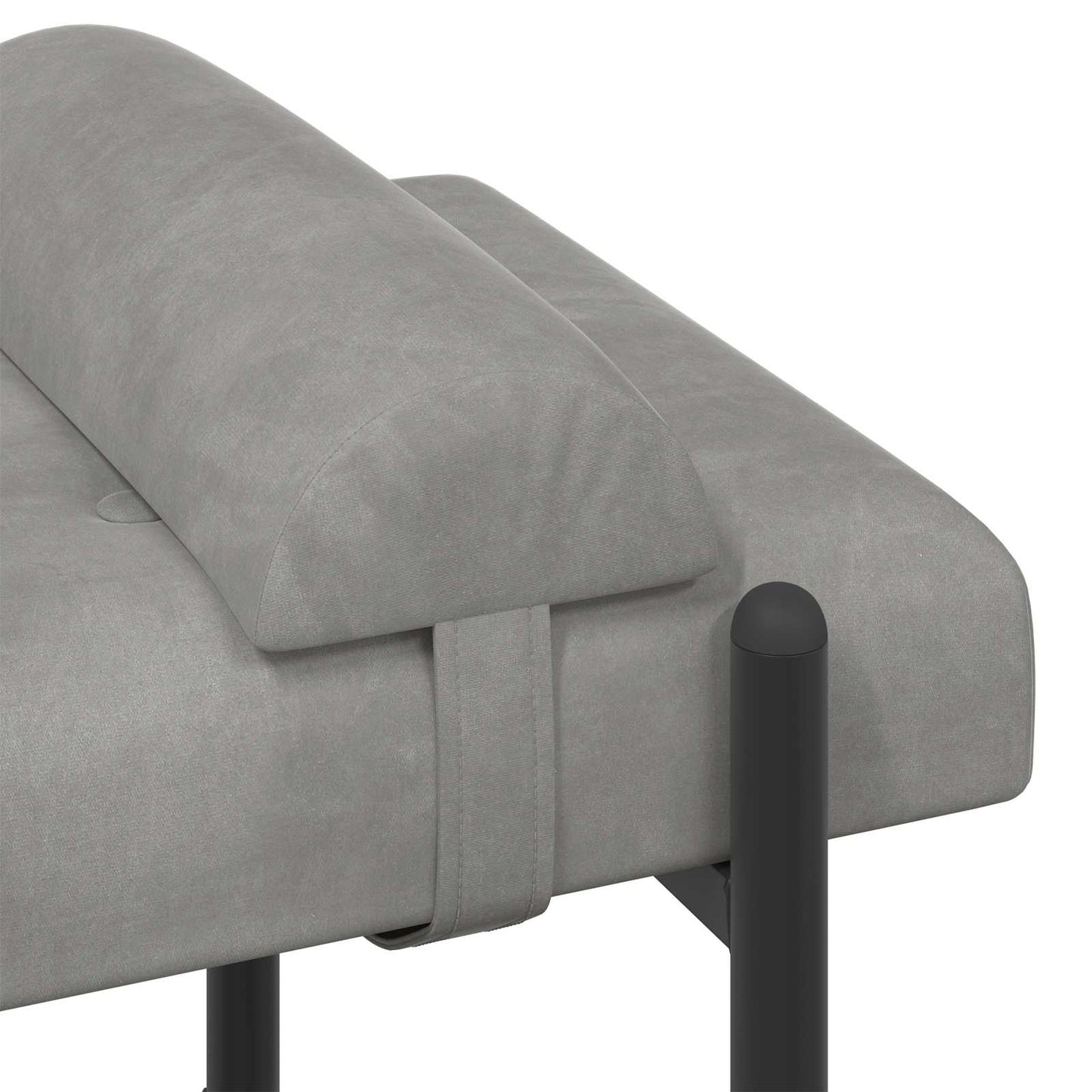 Knopfgepolsterte Bank Mit Kissen 110 X 40 X 46 Cm Samt