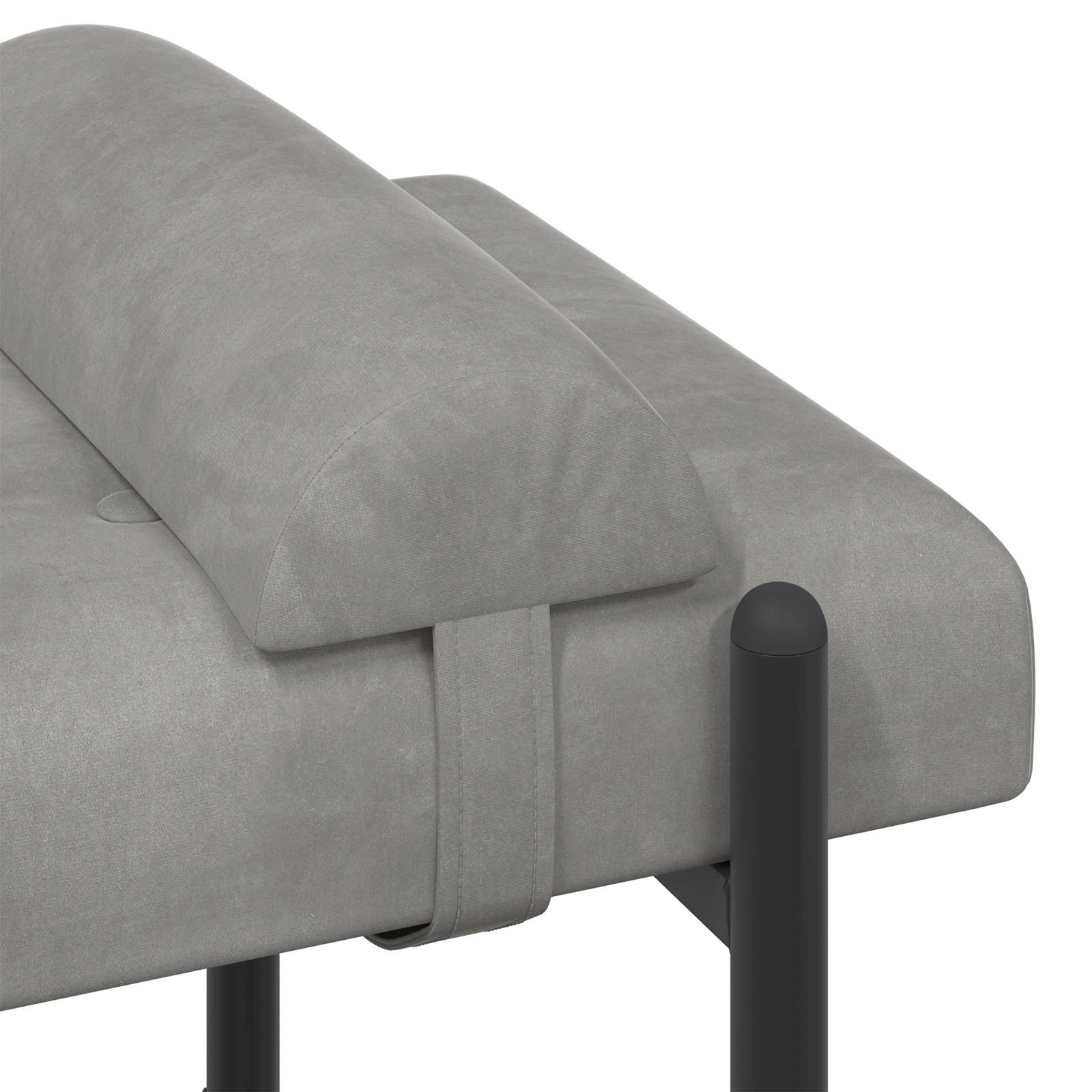 Knopfgepolsterte Bank Mit Kissen 110 X 40 X 46 Cm Samt