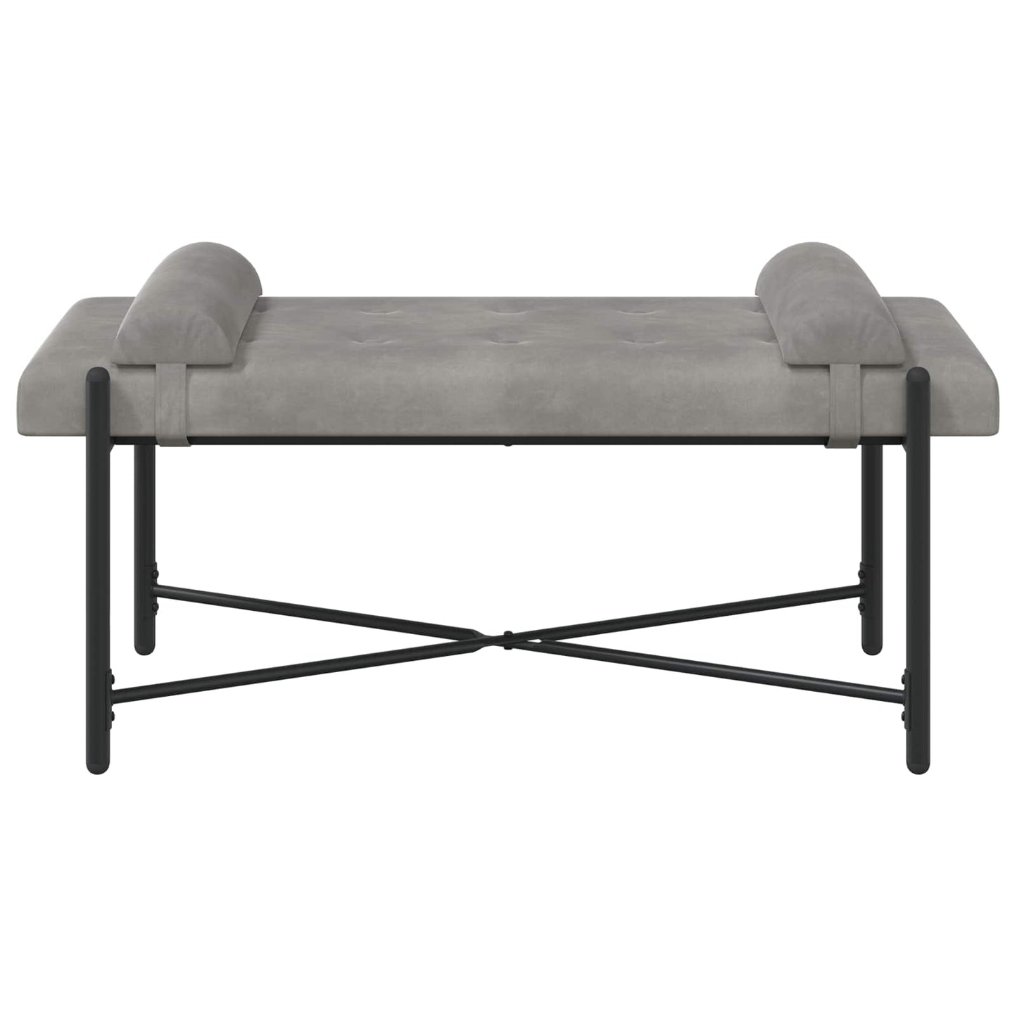 Knopfgepolsterte Bank Mit Kissen 110 X 40 X 46 Cm Samt