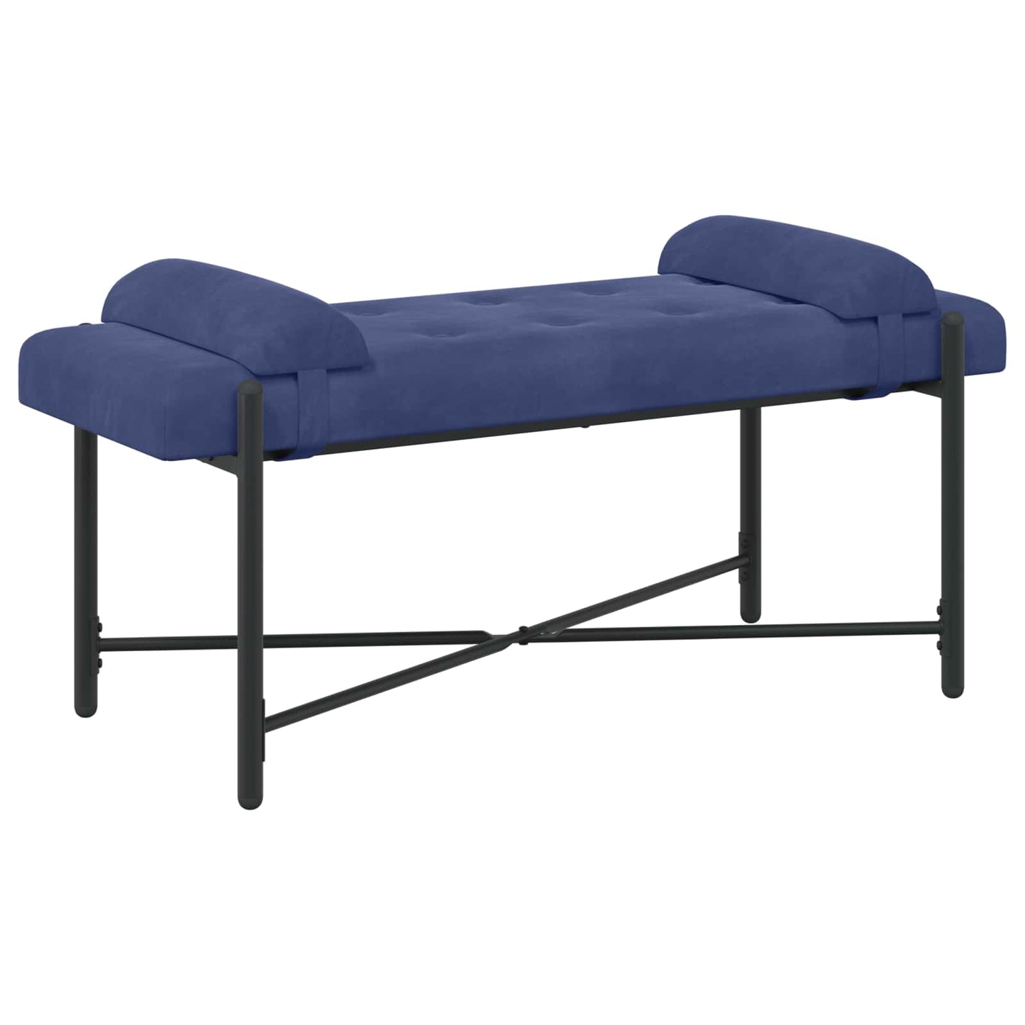Knopfgepolsterte Bank Mit Kissen 110 X 40 X 46 Cm Samt