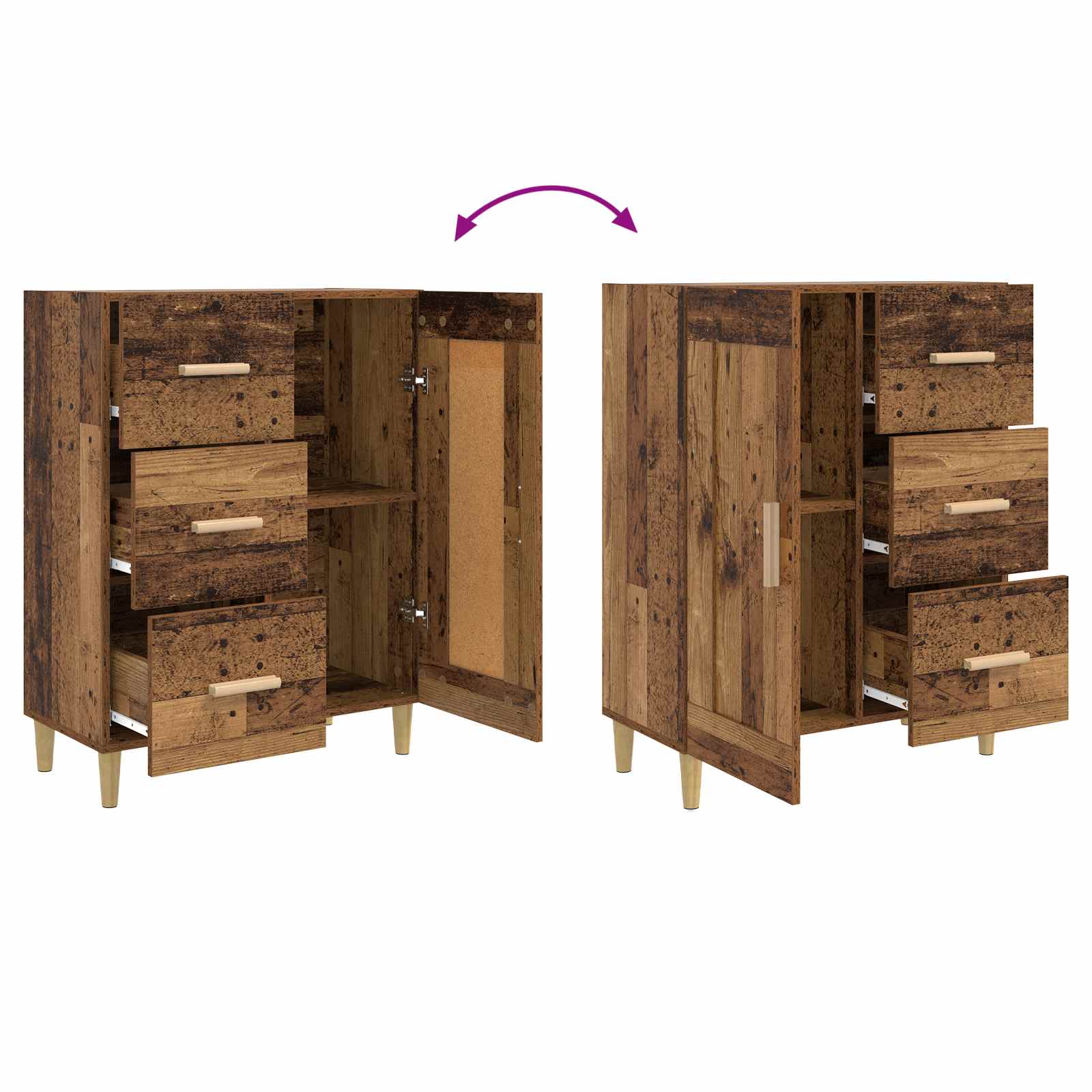 Sideboard 69,5 X 34 X 90 Cm Holzwerkstoff