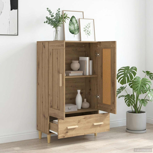 Highboard Artisan-Eiche 70 X 31 X 115 Cm Holzwerkstoff