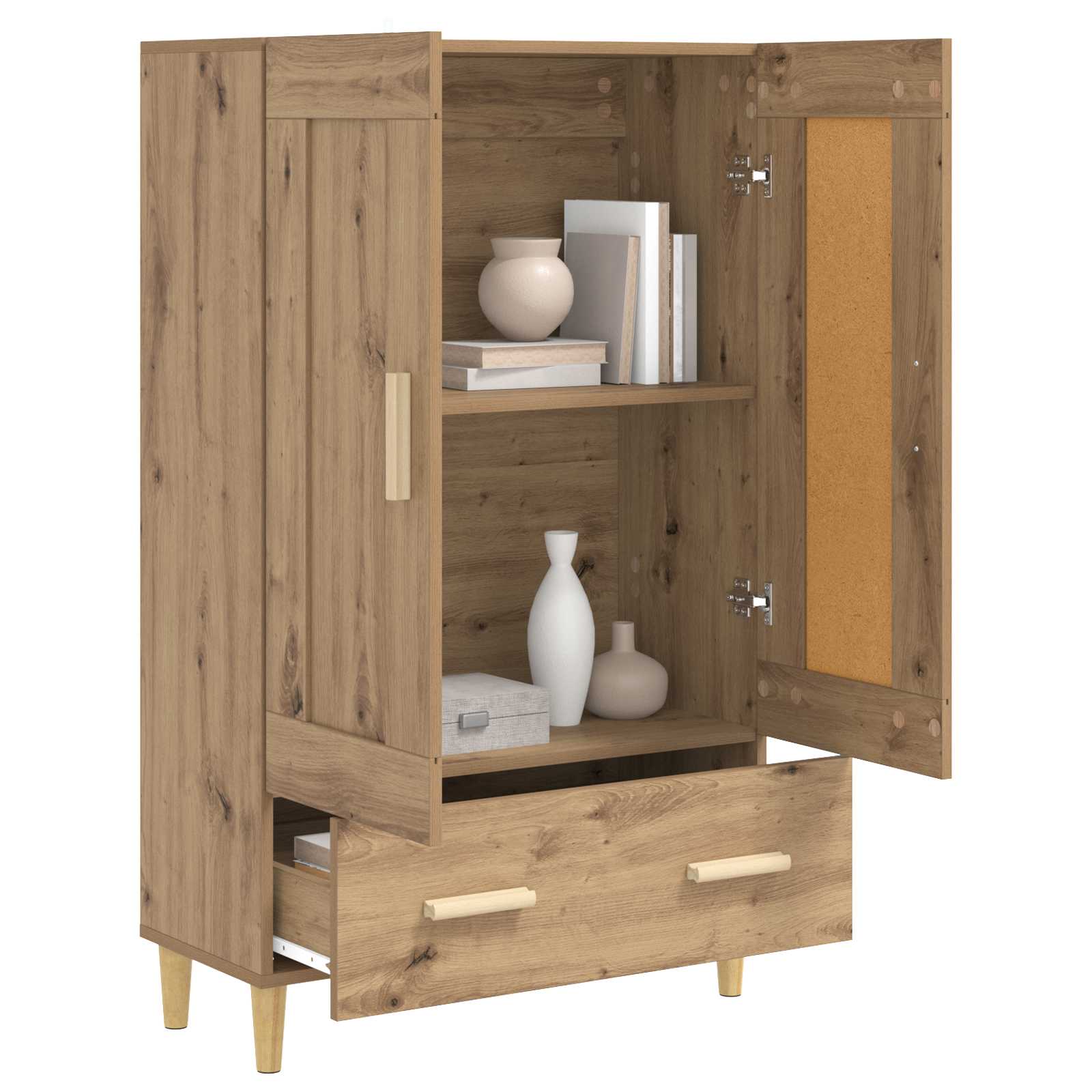 Highboard Artisan-Eiche 70 X 31 X 115 Cm Holzwerkstoff