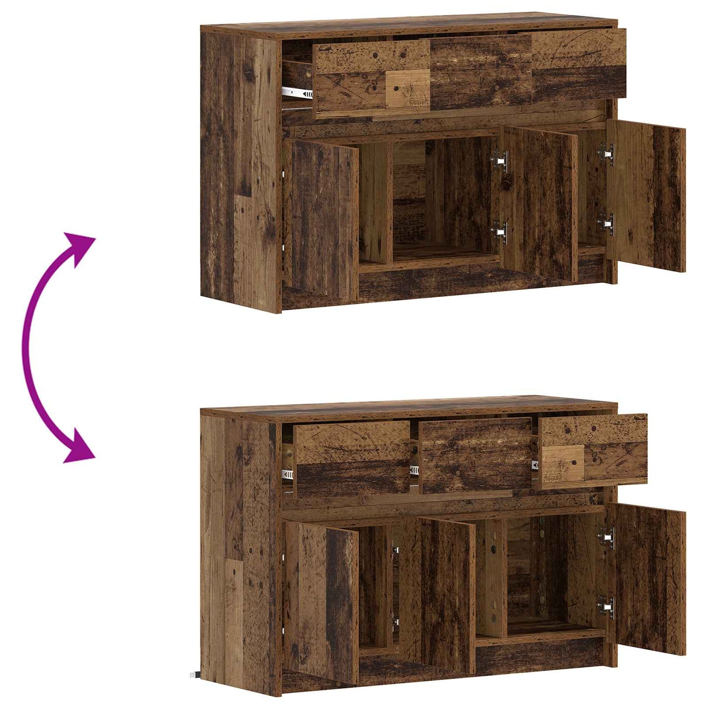 Tv-Schränk 91 X 34 X 61 Cm Holzwerkstoff