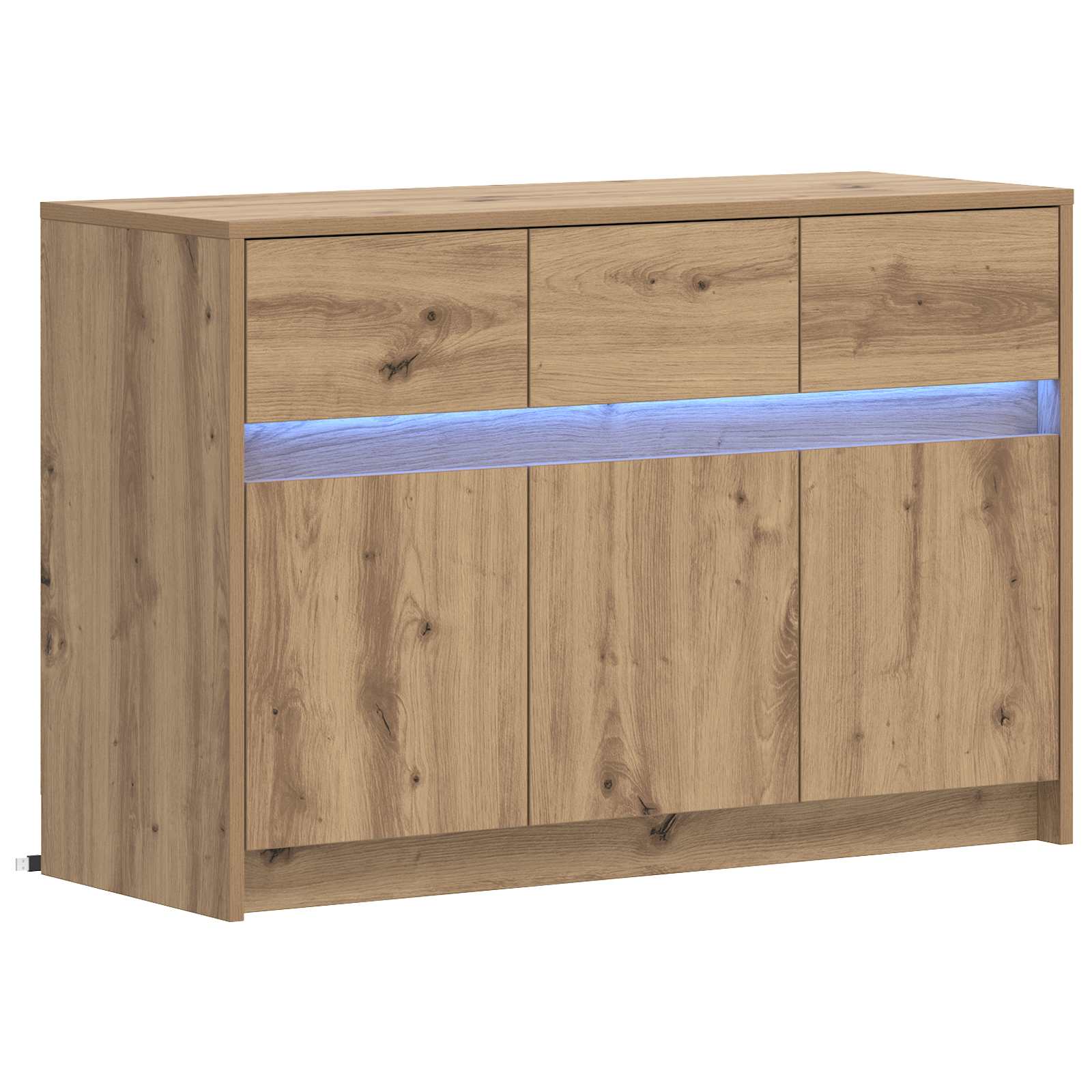 Tv-Schränk 91 X 34 X 61 Cm Artisan-Eiche Holzwerkstoff