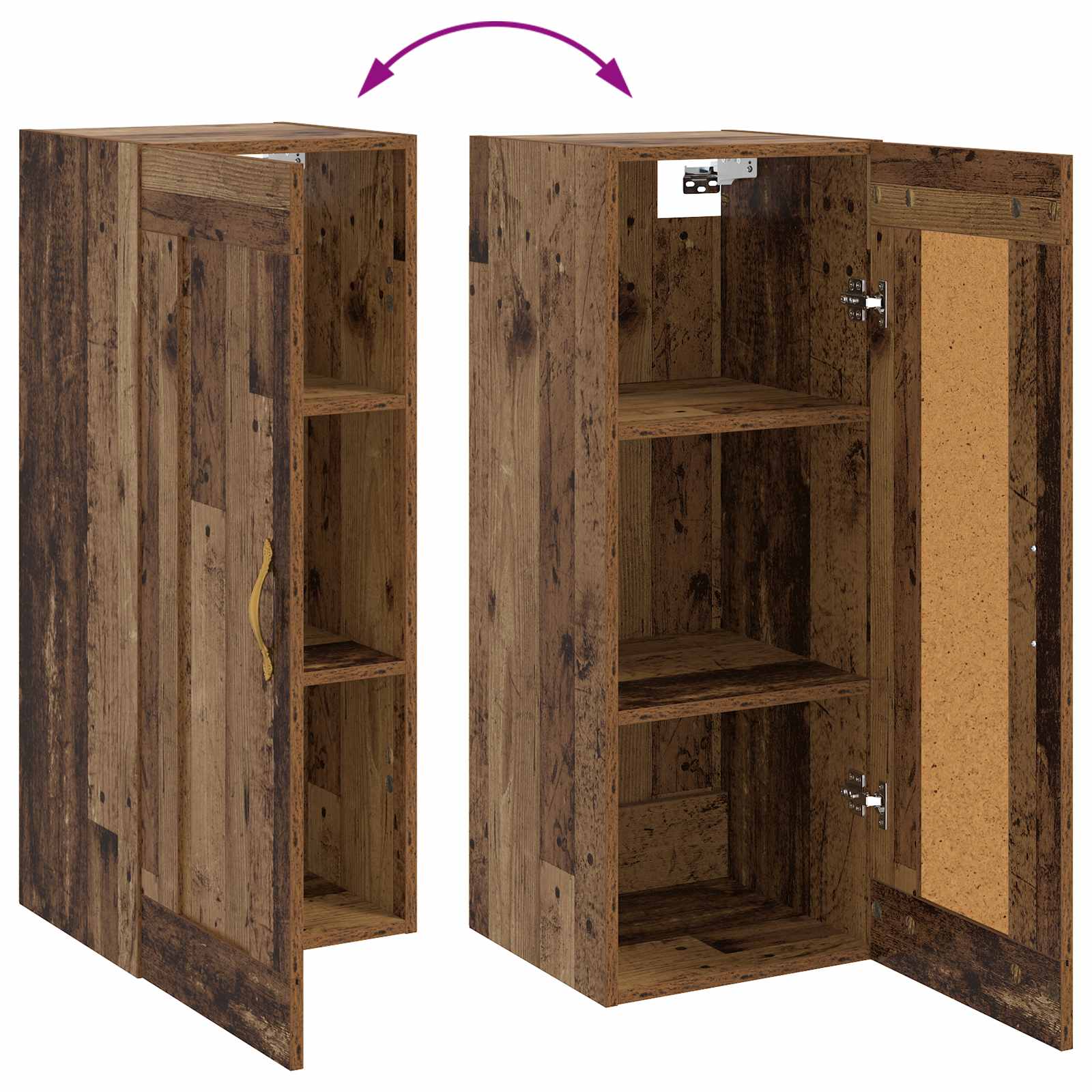 Wandschrank 34,5 X 34 X 90 Cm Holzwerkstoff