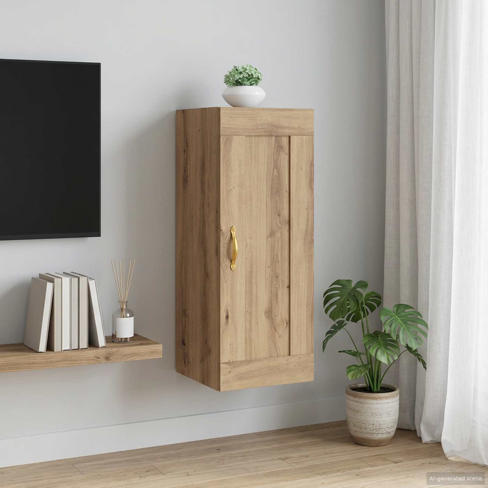 Wandschrank Artisan-Eiche 34,5 X 34 X 90 Cm Holzwerkstoff