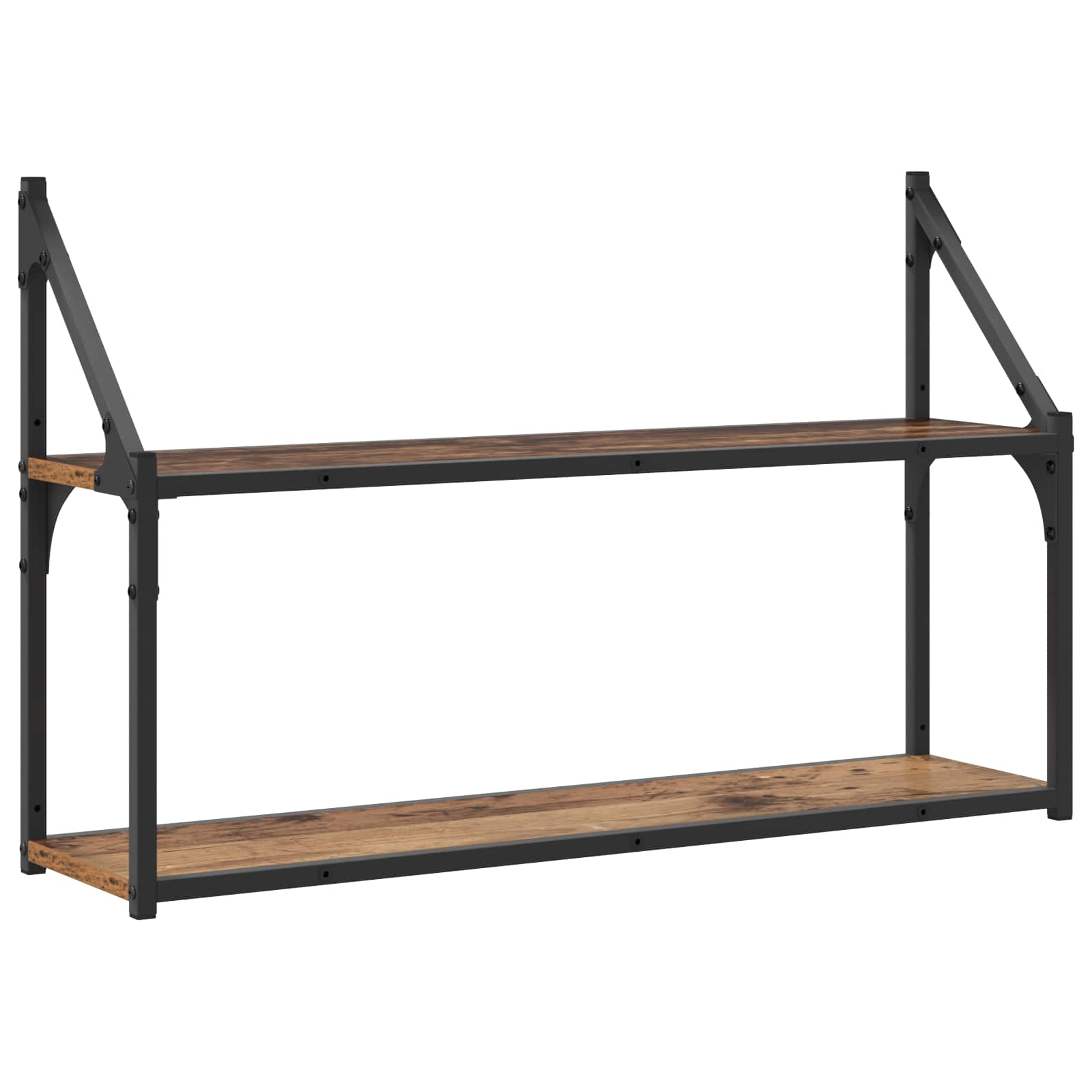 Wandregal Wandhalterung Altholz 80 X 21 X 51 Cm Metall Pb