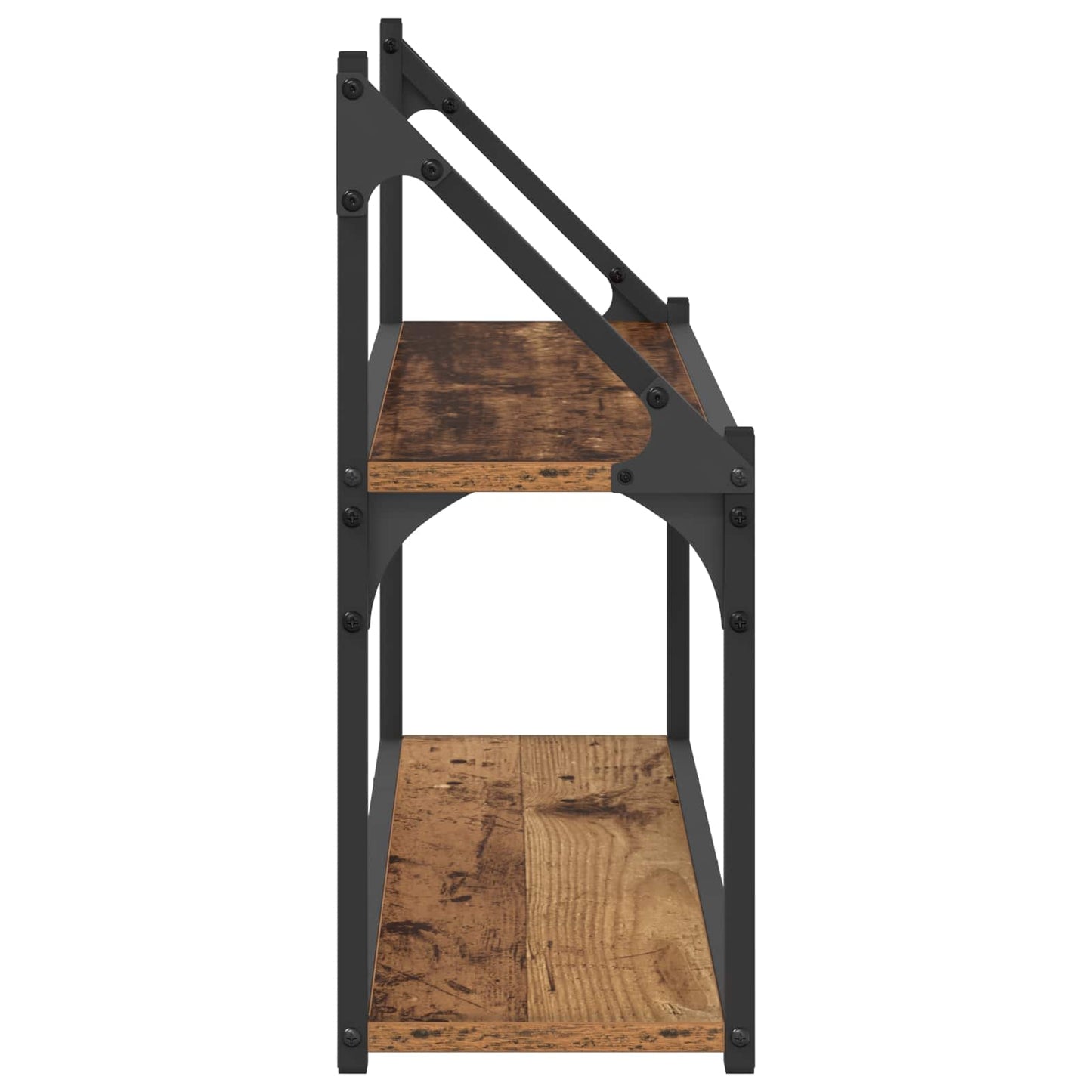 Wandregal Wandhalterung Altholz 80 X 21 X 51 Cm Metall Pb