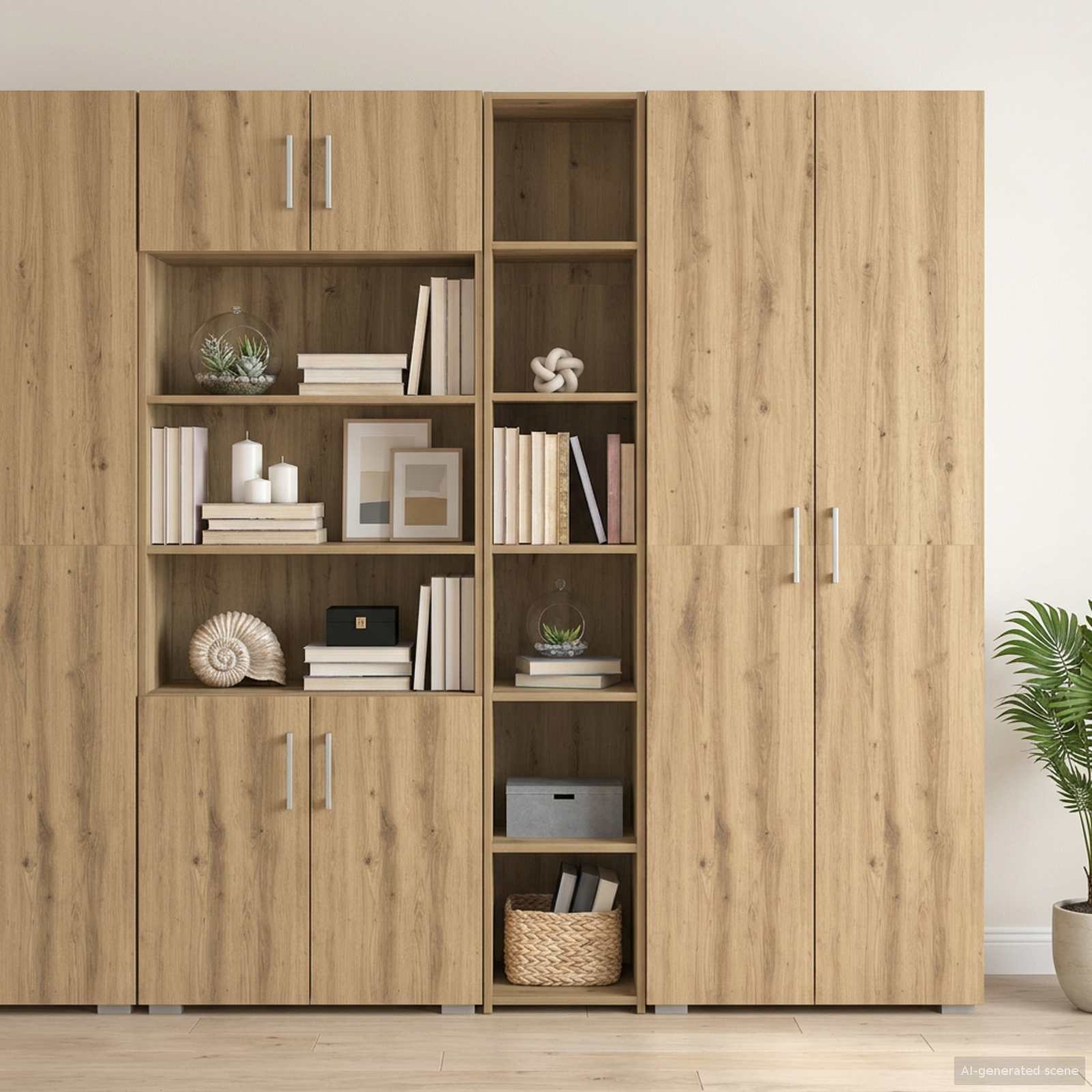 Highboard Artisan-Eiche 30 X 41 X 185 Cm Holzwerkstoff