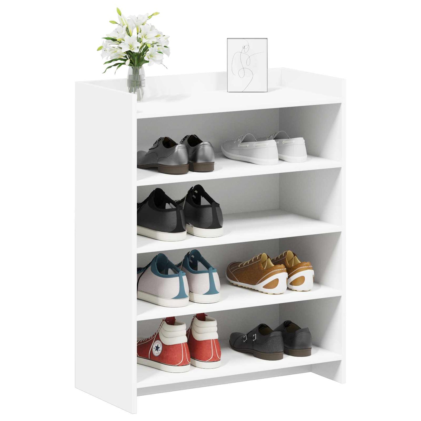 Schuhschrank Mit Speicher 73,5 X 36 X 92 Cm Holzwerkstoff