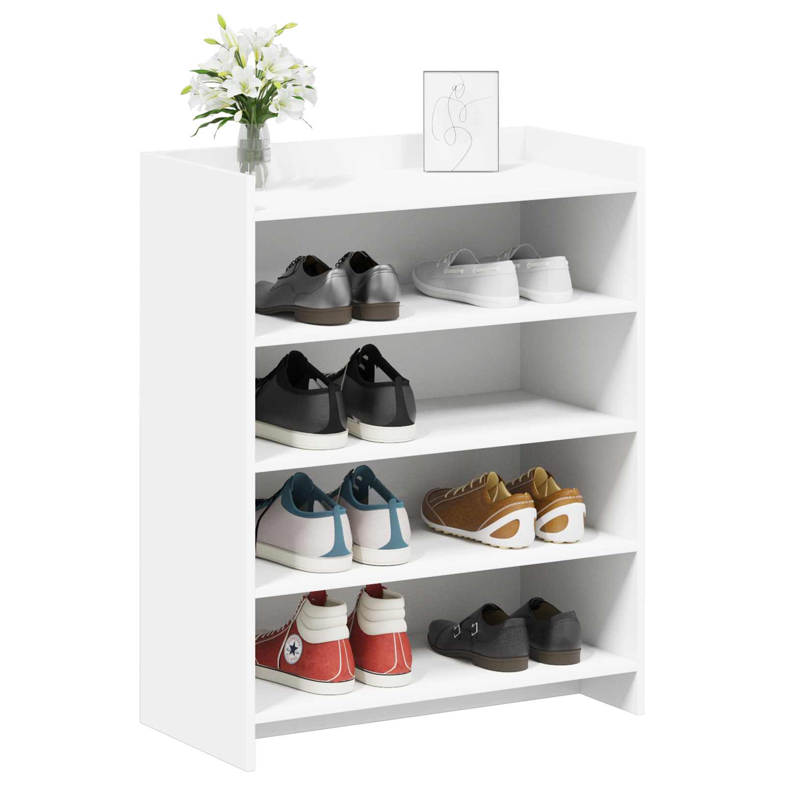 Schuhschrank Mit Speicher 73,5 X 36 X 92 Cm Holzwerkstoff