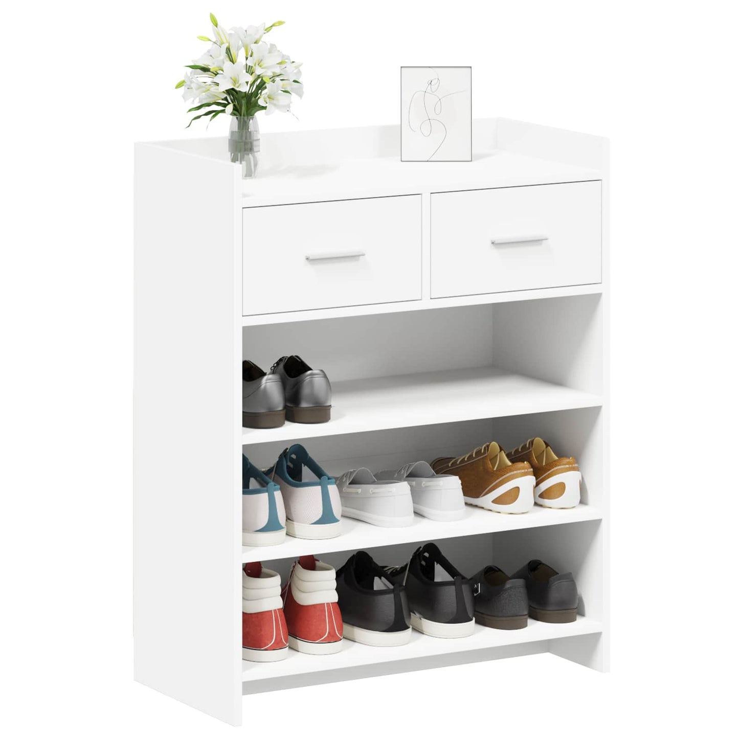 Schuhschrank Mit Speicher 73,5 X 36 X 92 Cm Holzwerkstoff