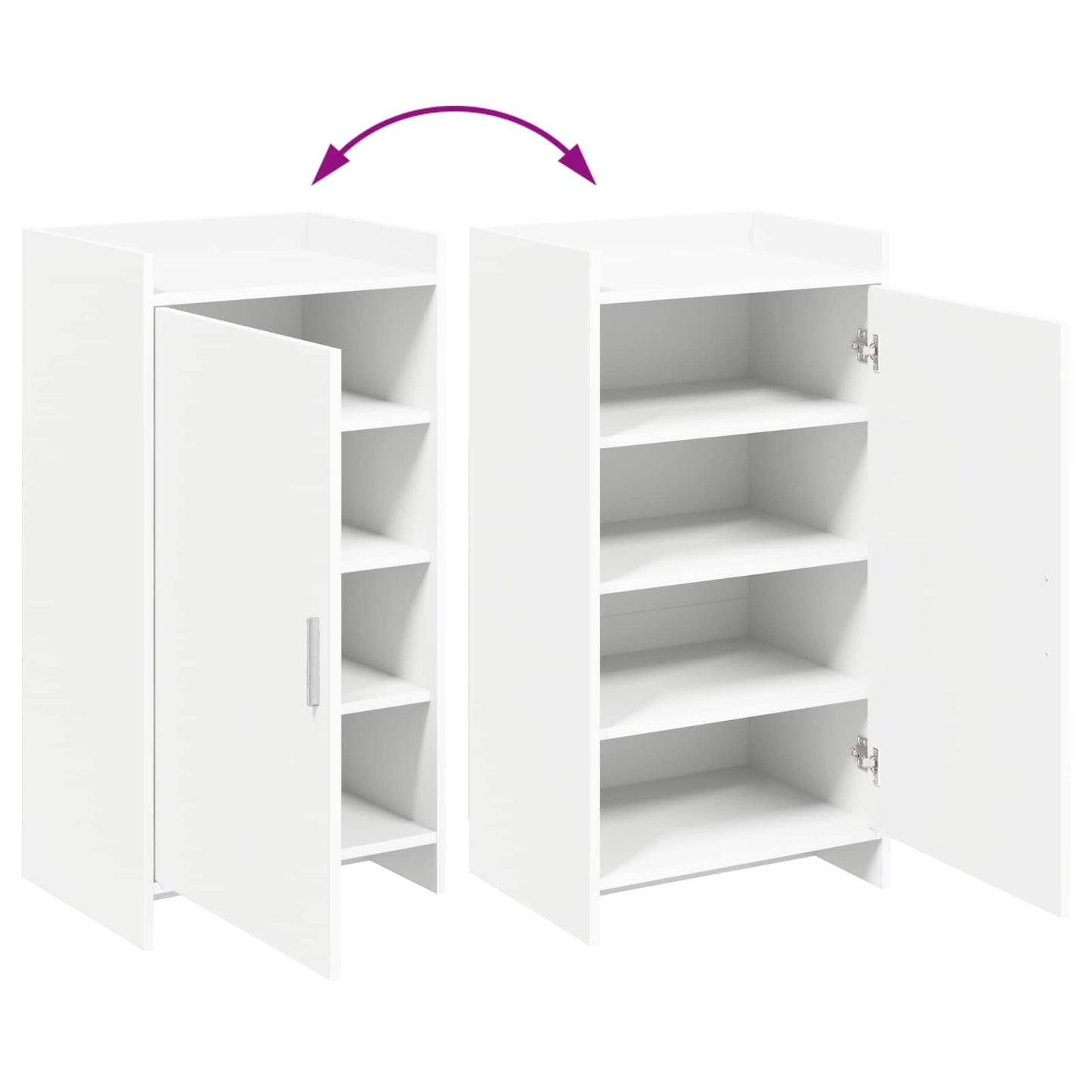Schuhschrank Mit Speicher 48 X 36 X 92 Cm Holzwerkstoff