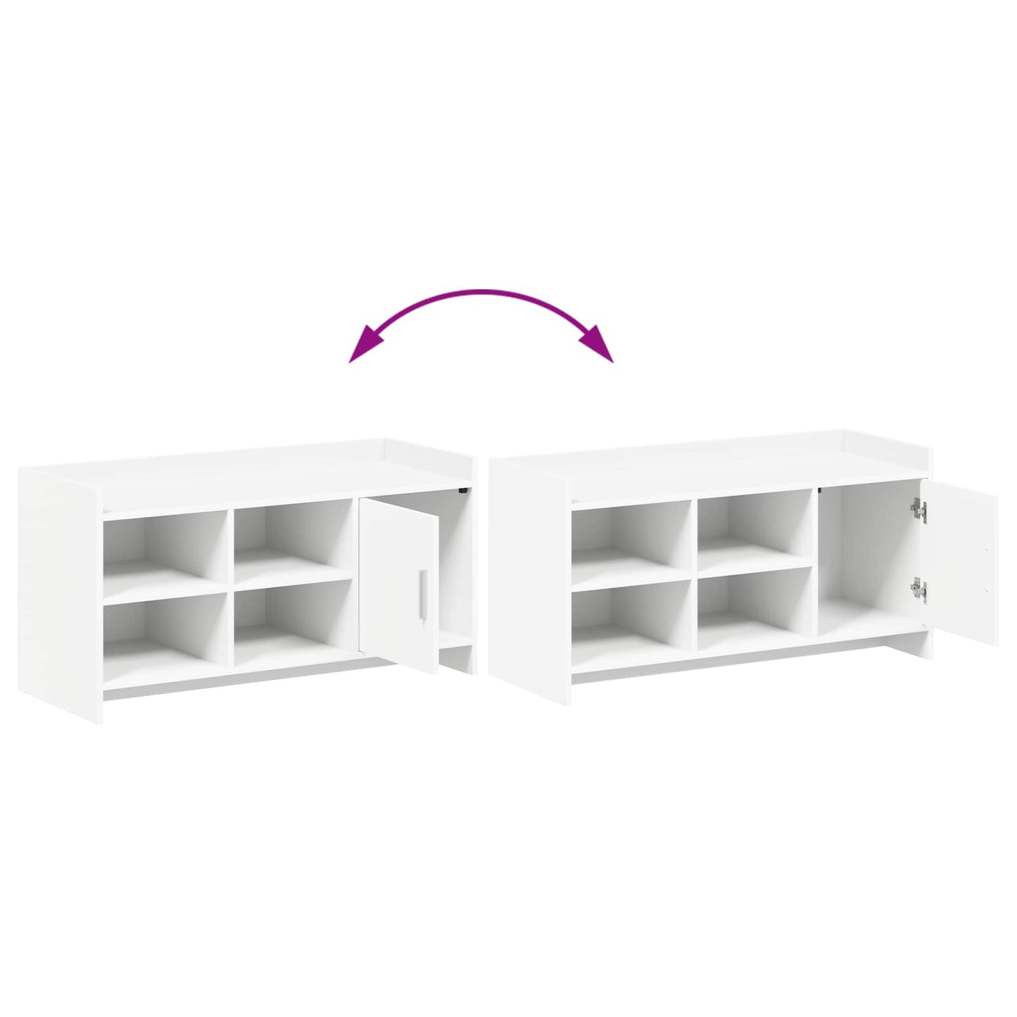 Schuhschrank Mit Speicher 100 X 39,5 X 51 Cm Holzwerkstoff