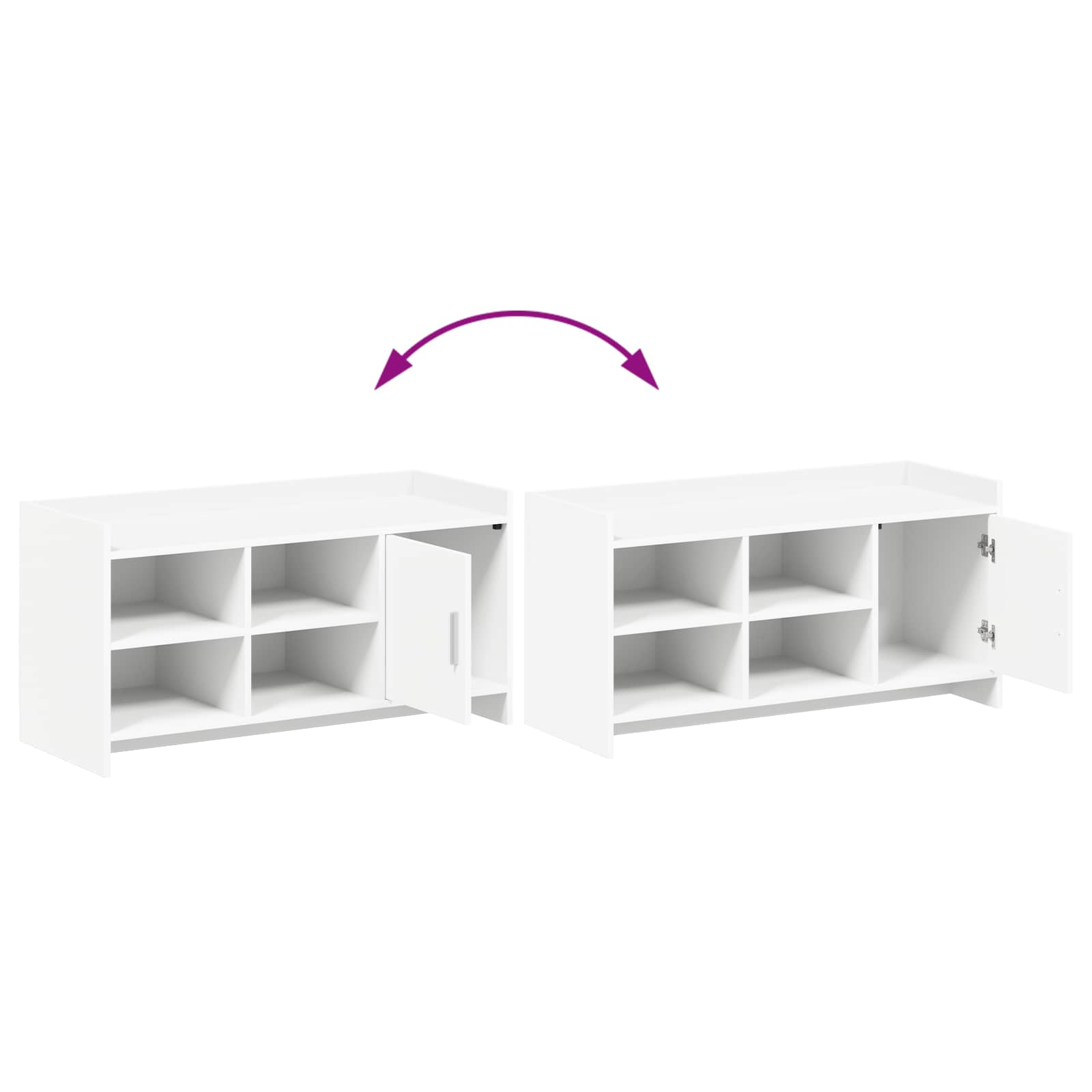 Schuhschrank Mit Speicher 100 X 39,5 X 51 Cm Holzwerkstoff