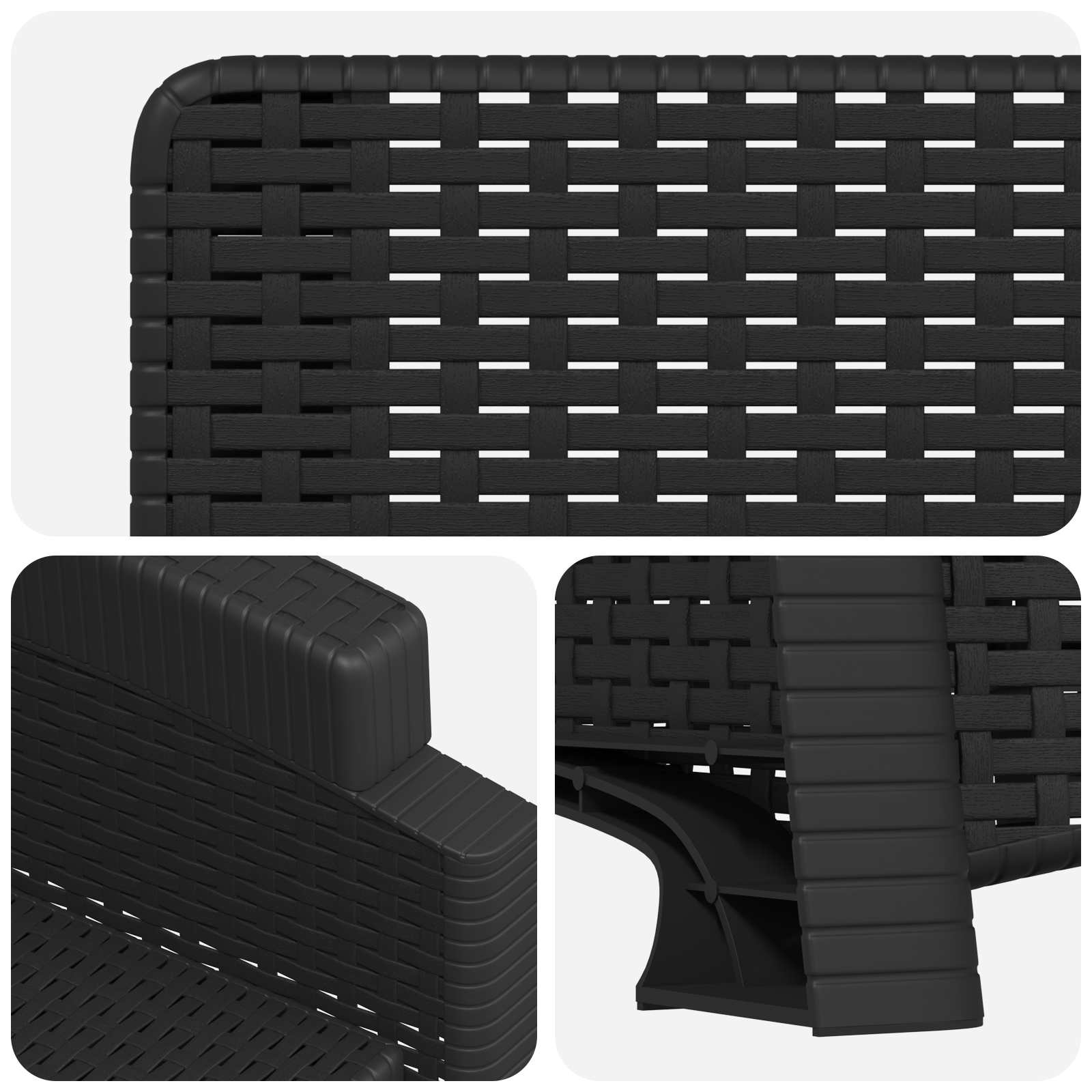 Liegesessel Garten Rattan-Optik Pp