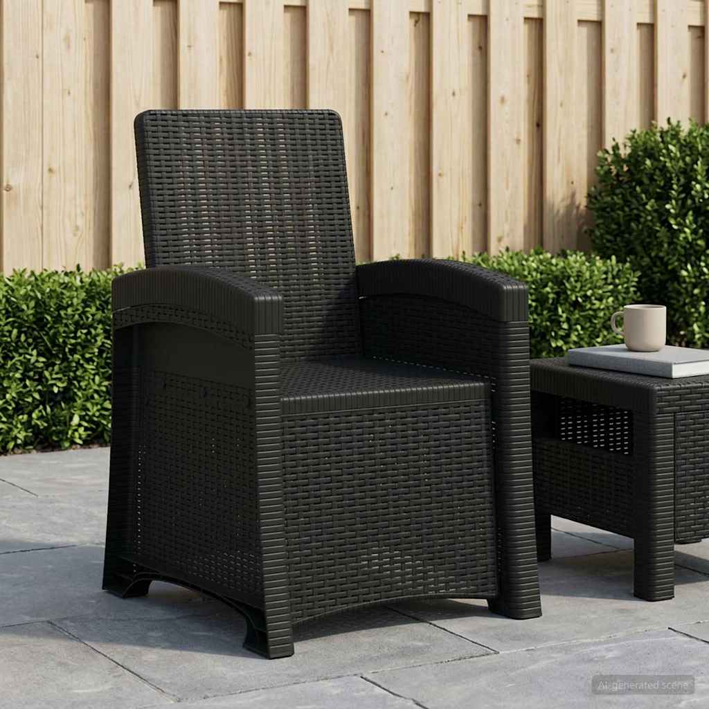 Liegesessel Garten Rattan-Optik Pp