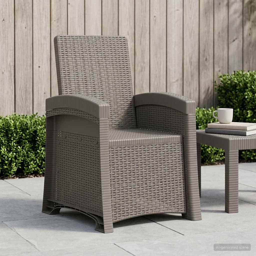 Liegesessel Garten Rattan-Optik Pp