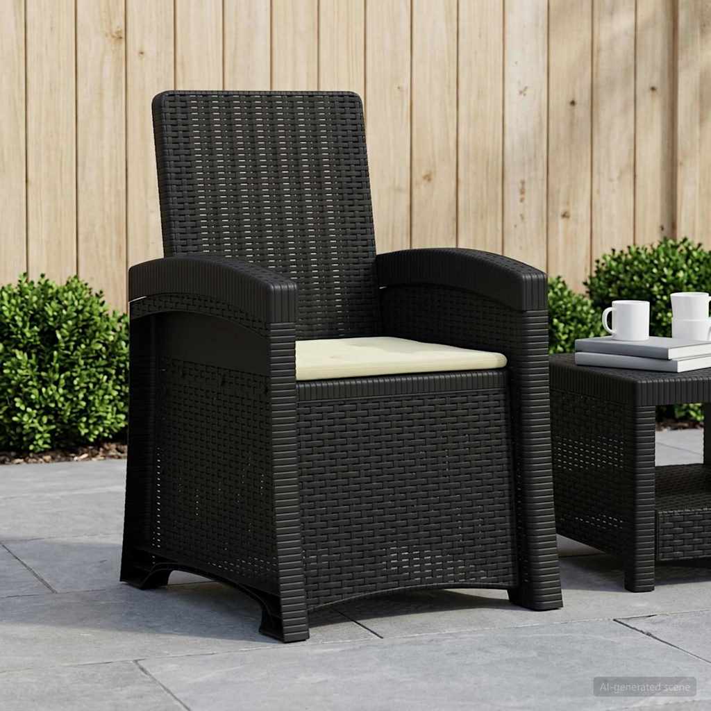 Liegesessel Garten Rattan-Optik Pp