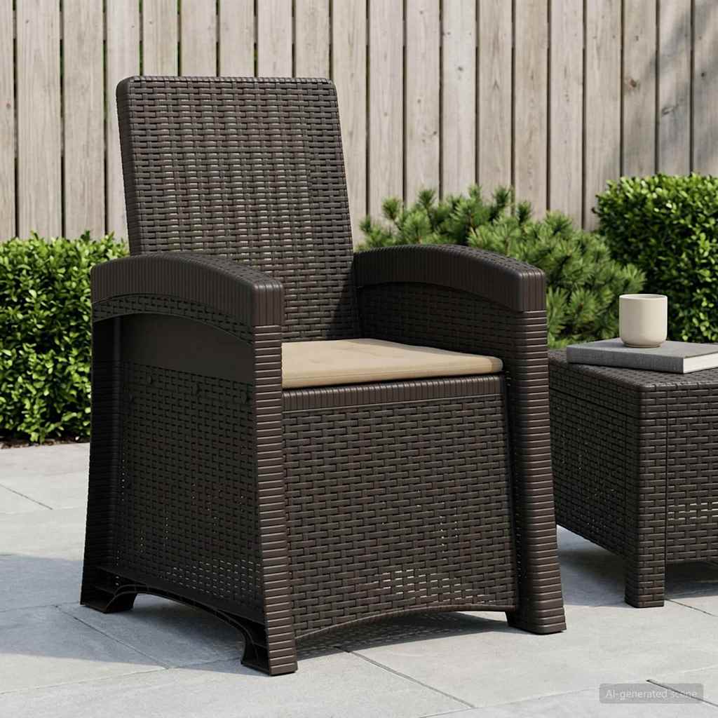 Liegesessel Garten Rattan-Optik Pp