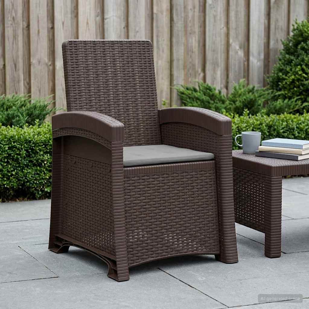 Liegesessel Garten Rattan-Optik Pp