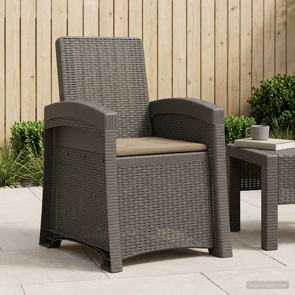 Liegesessel Garten Rattan-Optik Pp