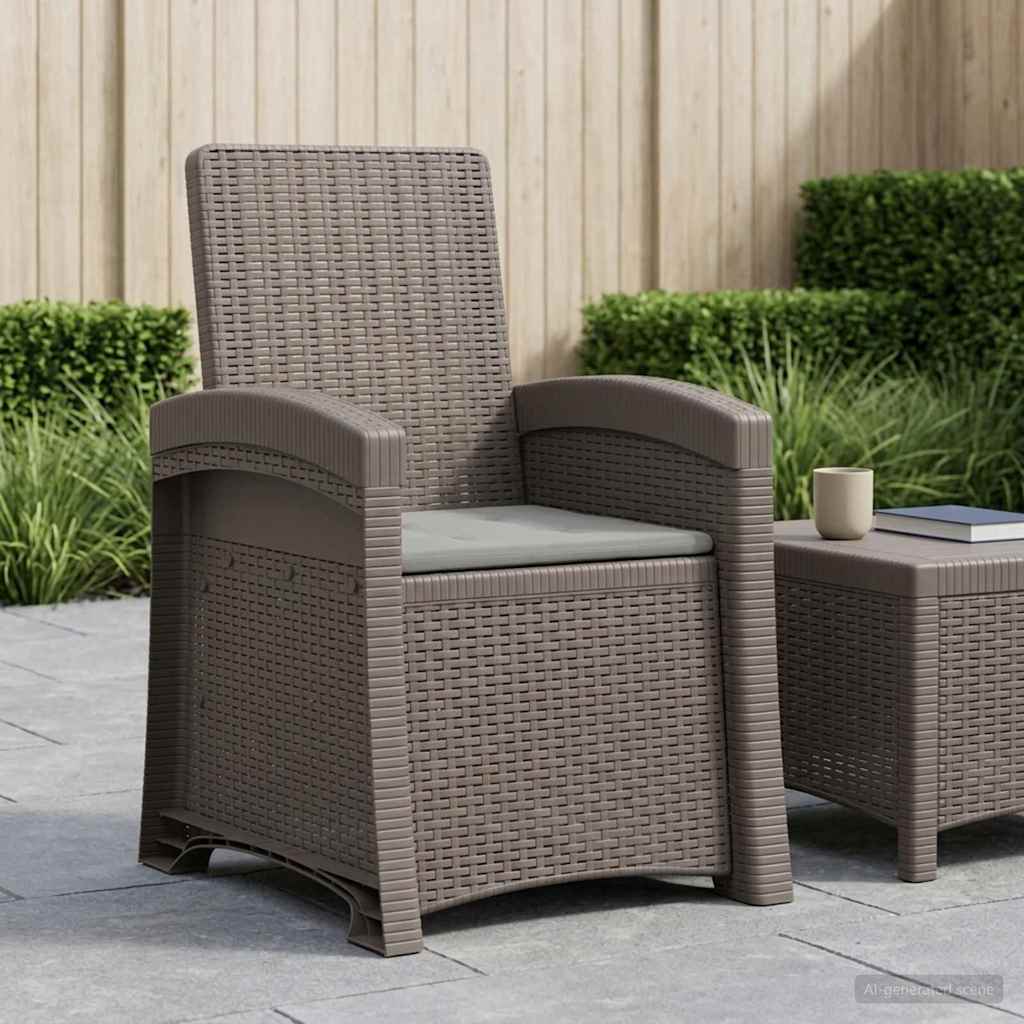 Liegesessel Garten Rattan-Optik Pp