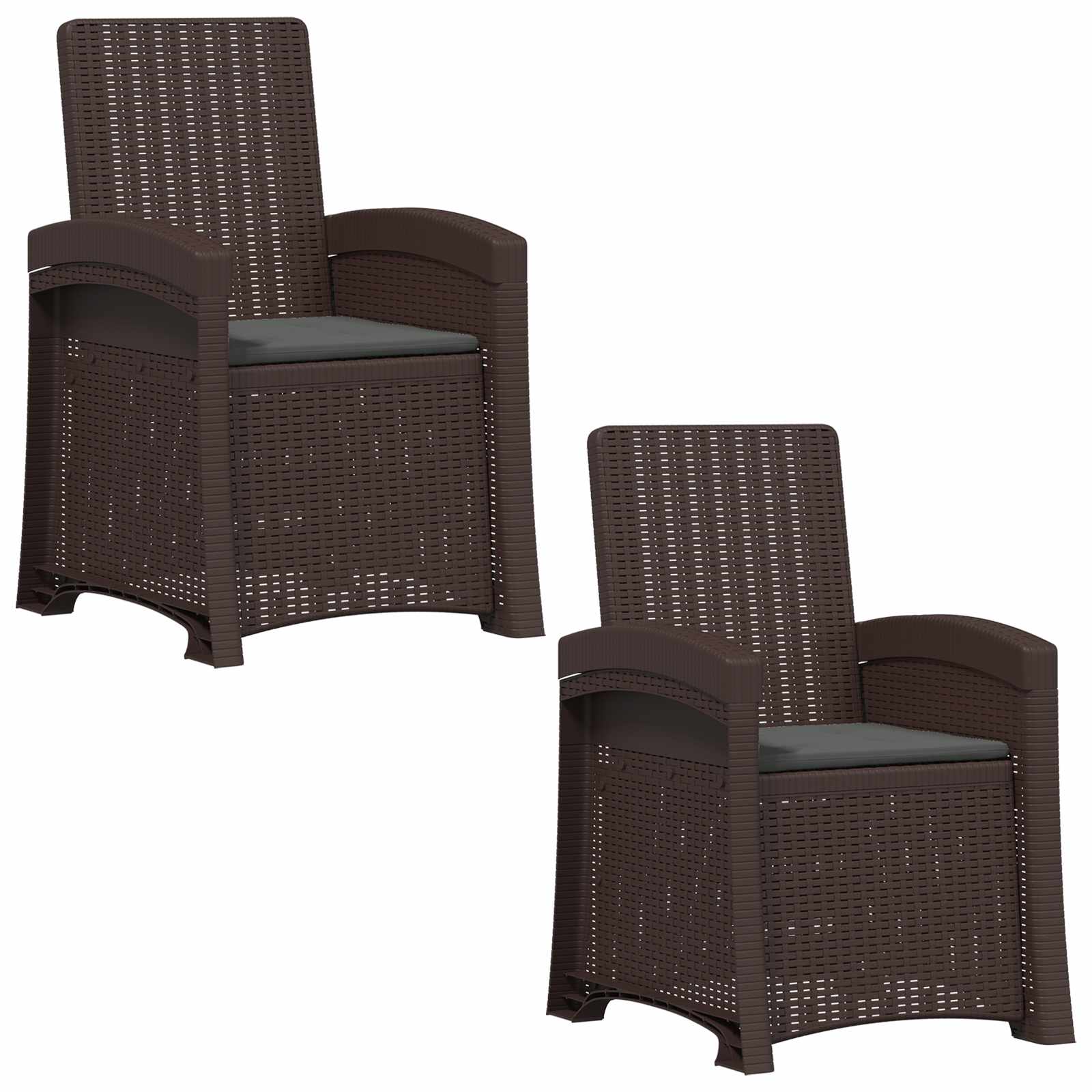 Liegesessel Garten Rattan-Optik Pp