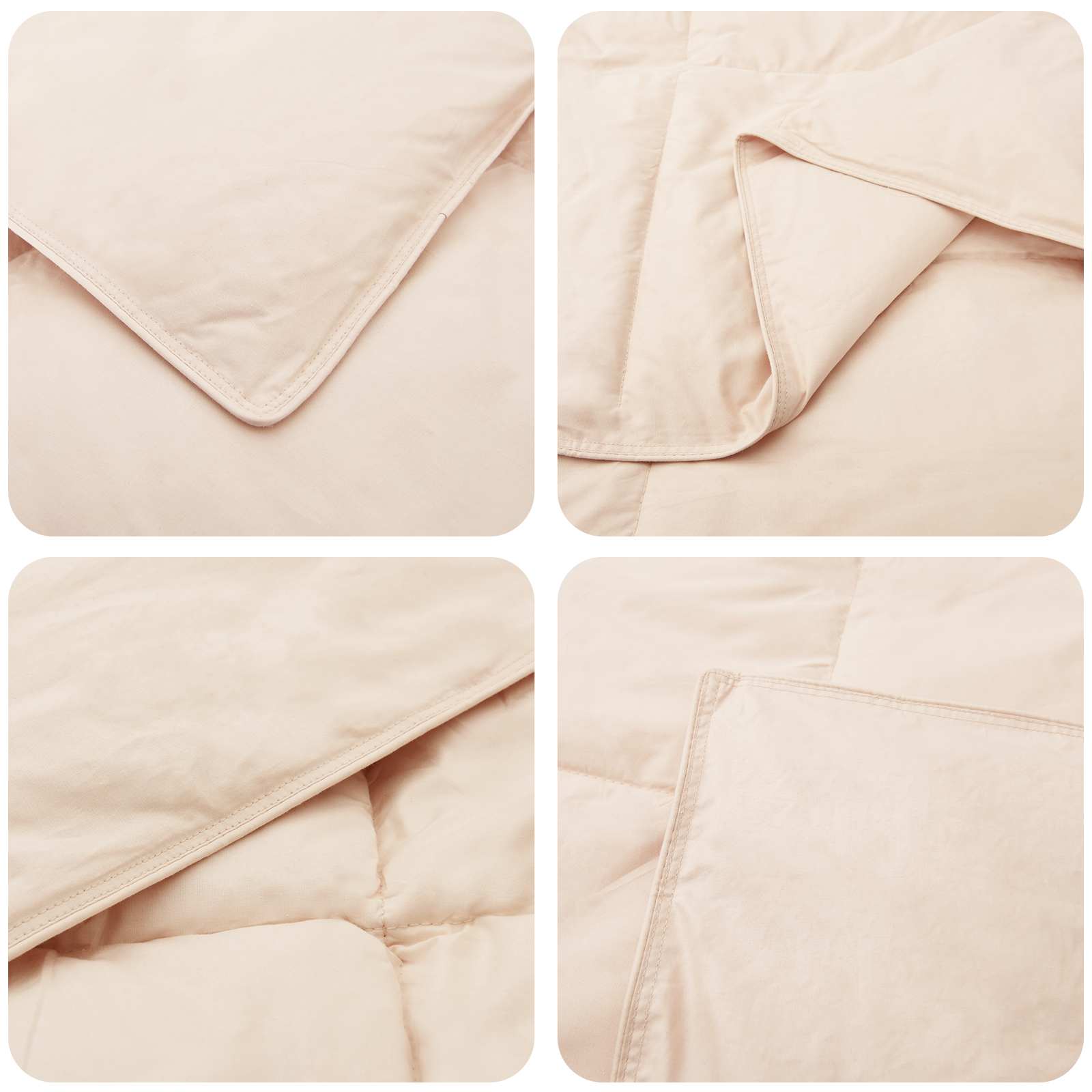 Ganzjahresbettdecke Beige 220 X 260 Cm 100% Natürlicher Kapok
