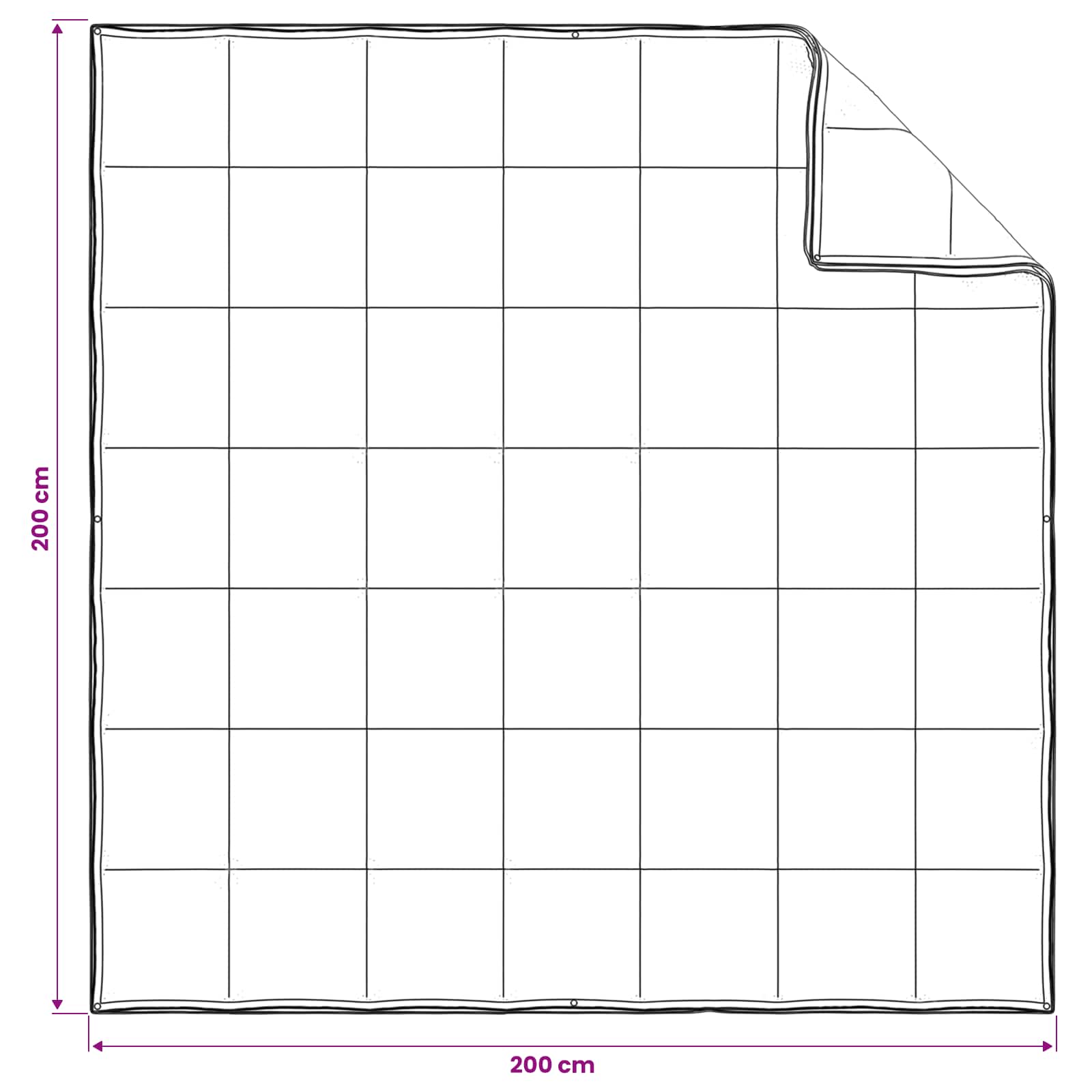 Bettdecke Beige 200 X 200 Cm Kapok-Faser