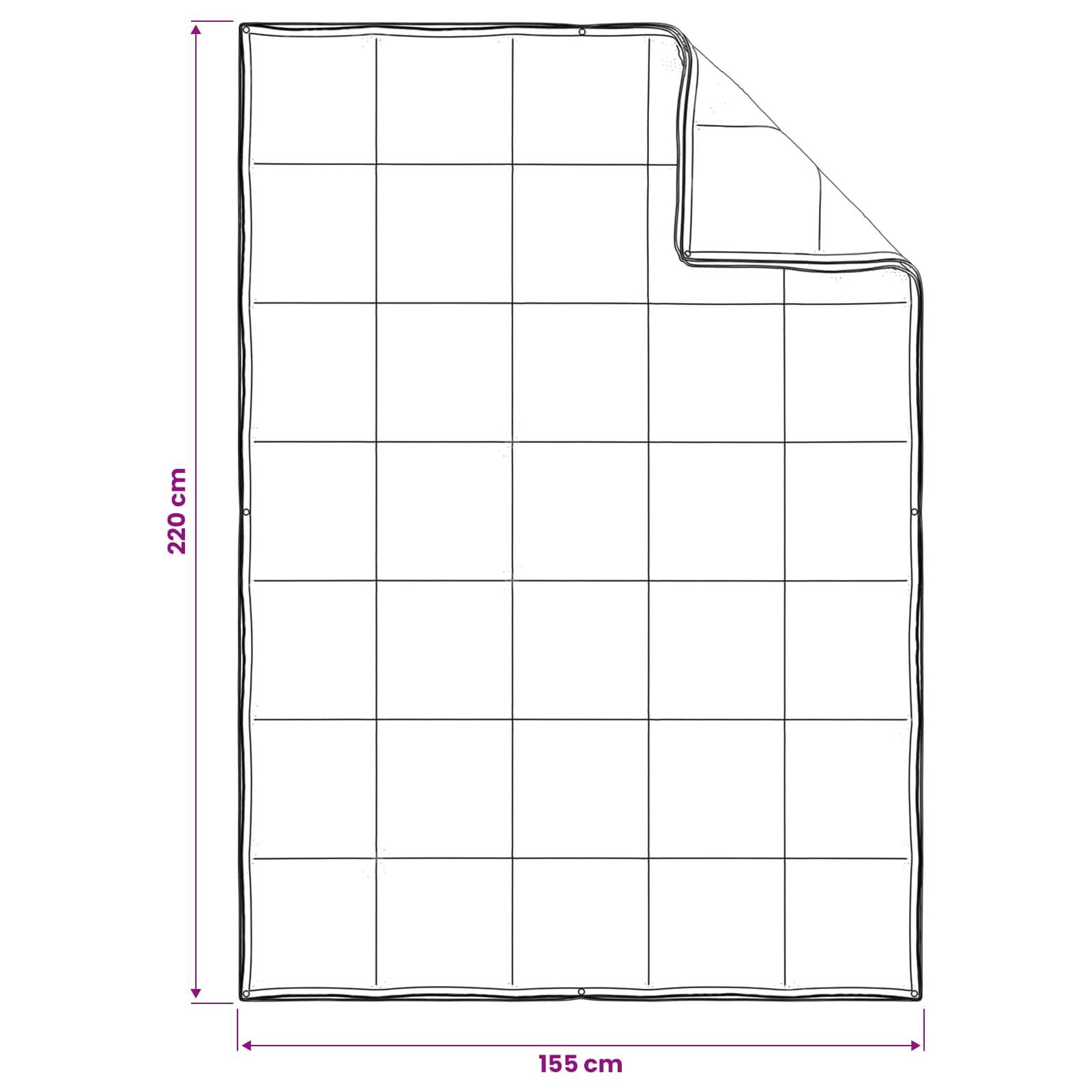 Bettdecke Beige 155 X 220 Cm Kapok-Faser