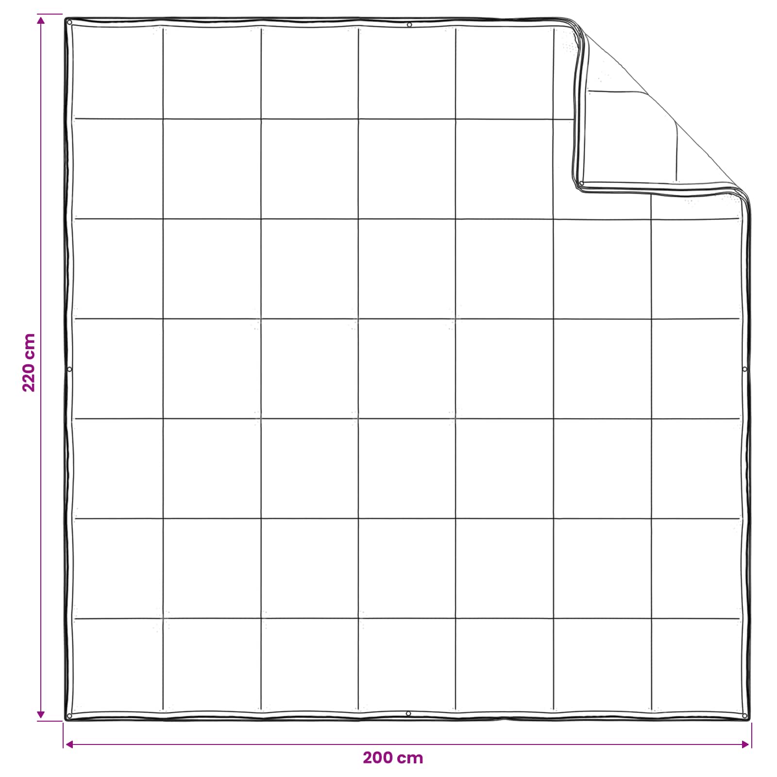 Bettdecke Beige 200 X 220 Cm Kapok-Faser
