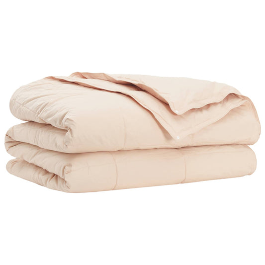 Bettdecke Beige 220 X 260 Cm Kapok-Faser