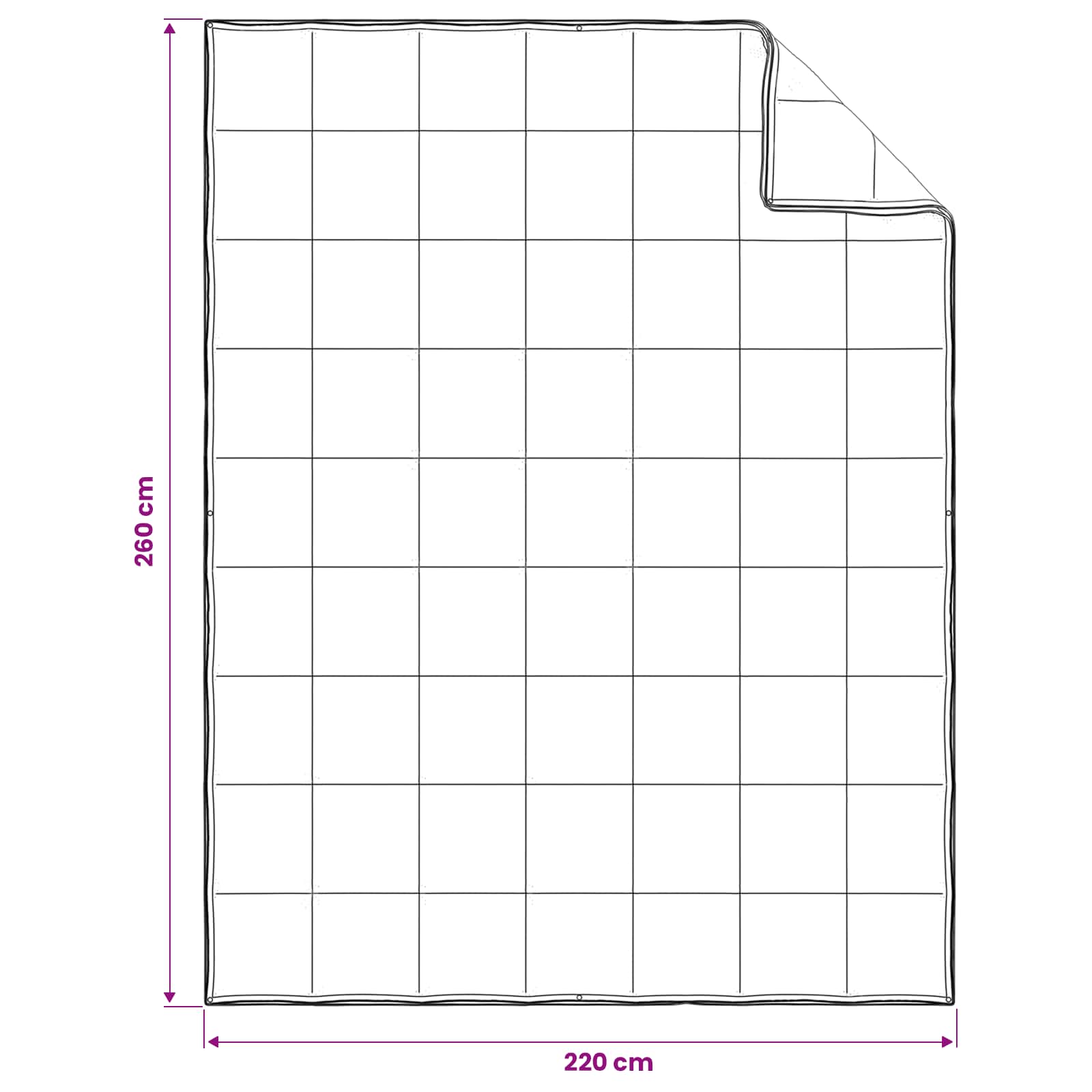 Bettdecke Beige 220 X 260 Cm Kapok-Faser