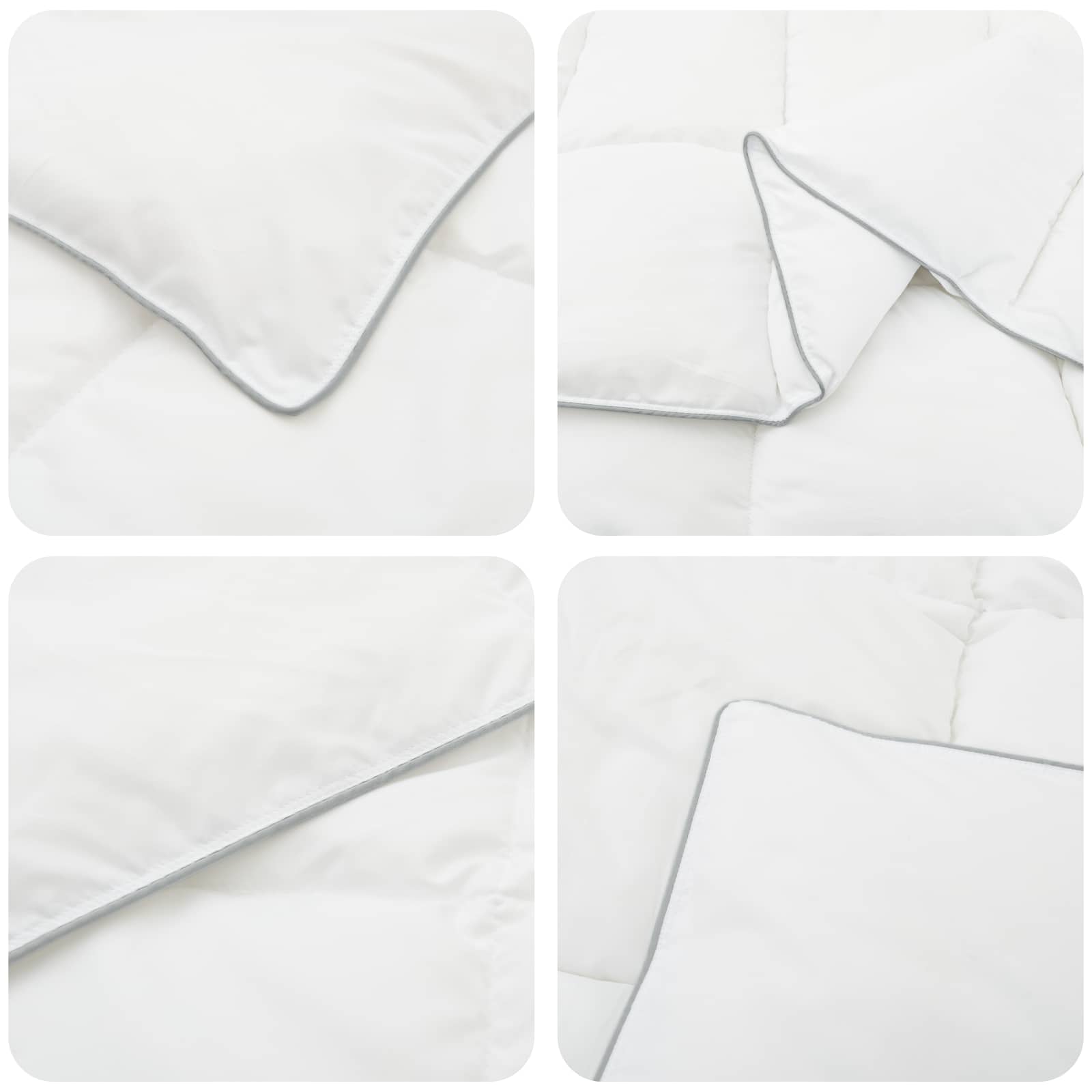Duvet- Und Kopfkissen-Set Weiß 135 X 200 Cm Bambusfaser