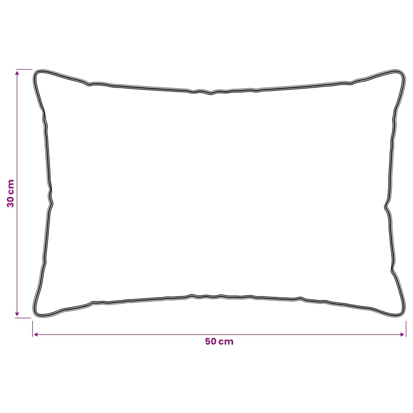 Kopfkissen 2 Pcs Weiß 30 X 50 Cm Bambusfaser