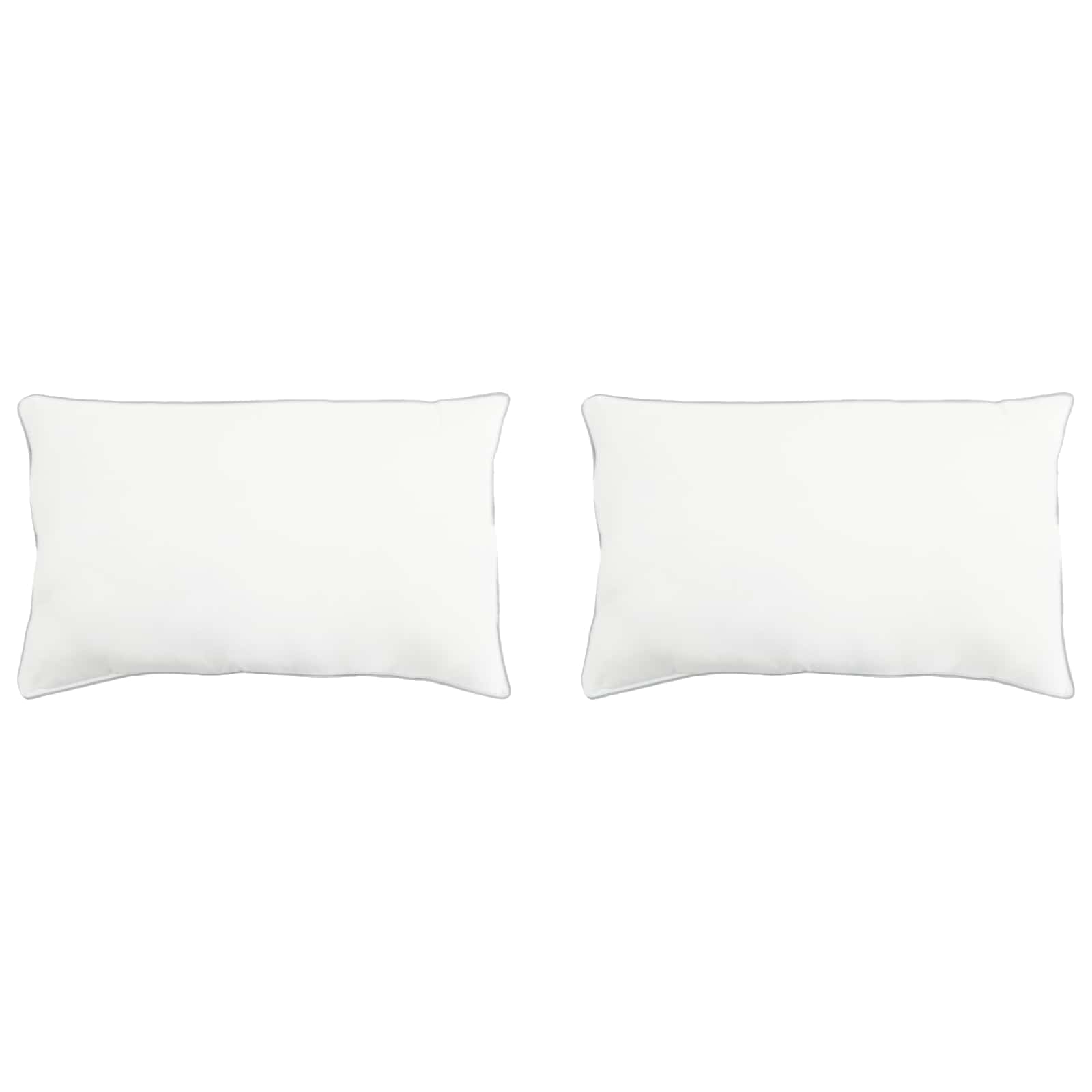 Kopfkissen 2 Pcs Weiß 30 X 50 Cm Bambusfaser