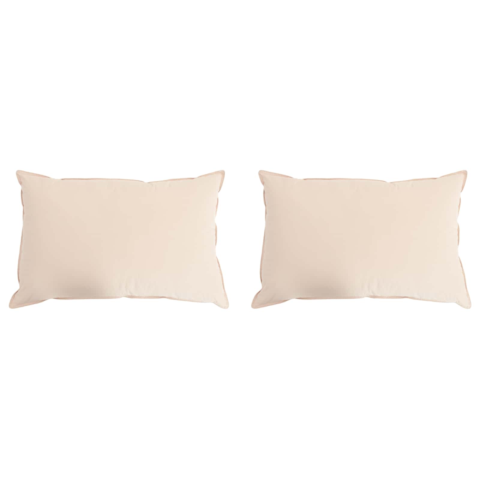 Kopfkissen 2 Pcs Beige 30 X 50 Cm Kapokfaser