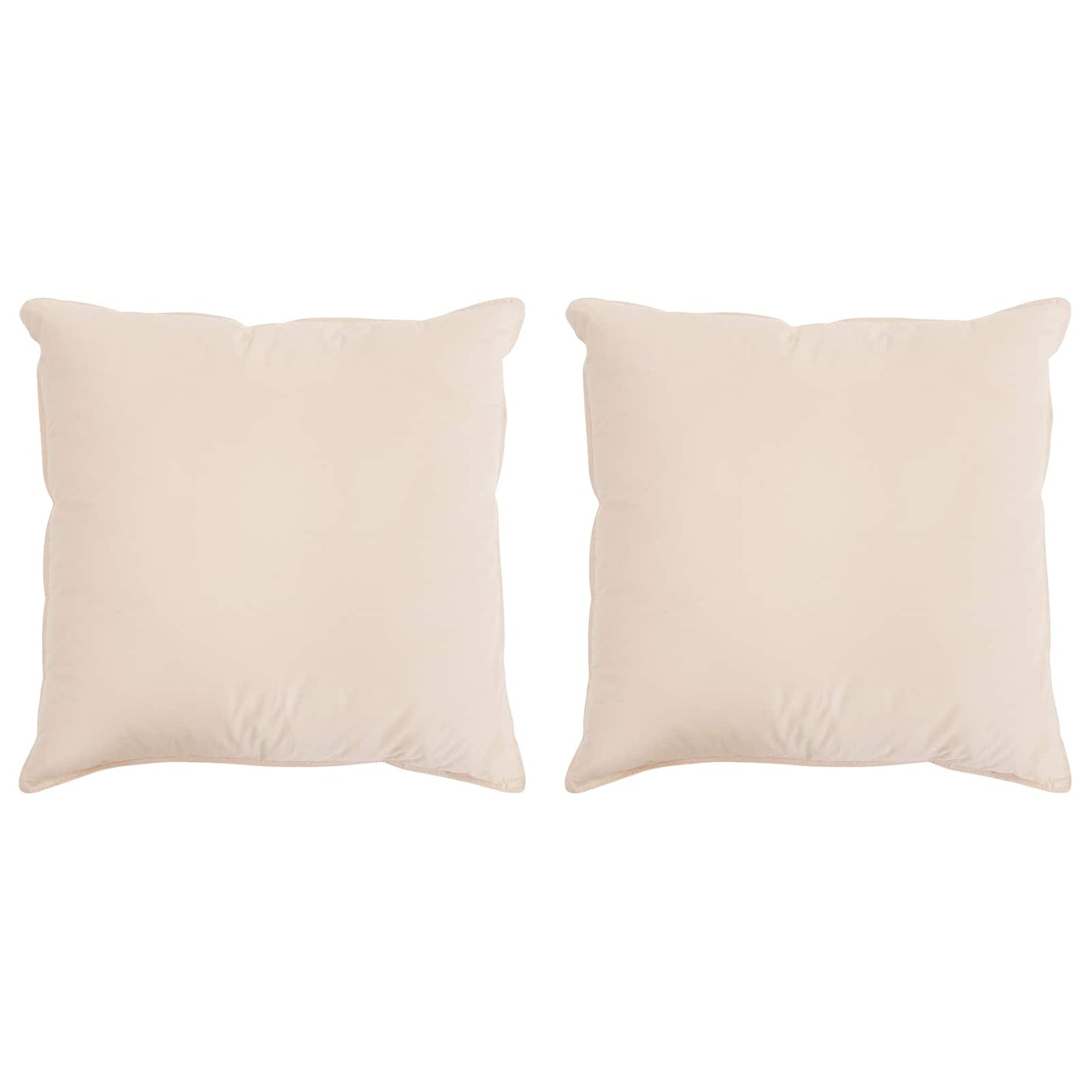 Kopfkissen 2 Pcs Beige 50 X 50 Cm Kapokfaser