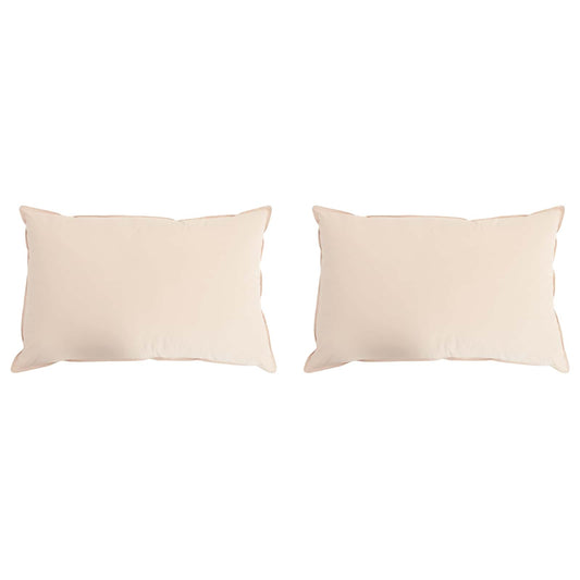 Kopfkissen 2 Pcs Beige 50 X 75 Cm Kapokfaser
