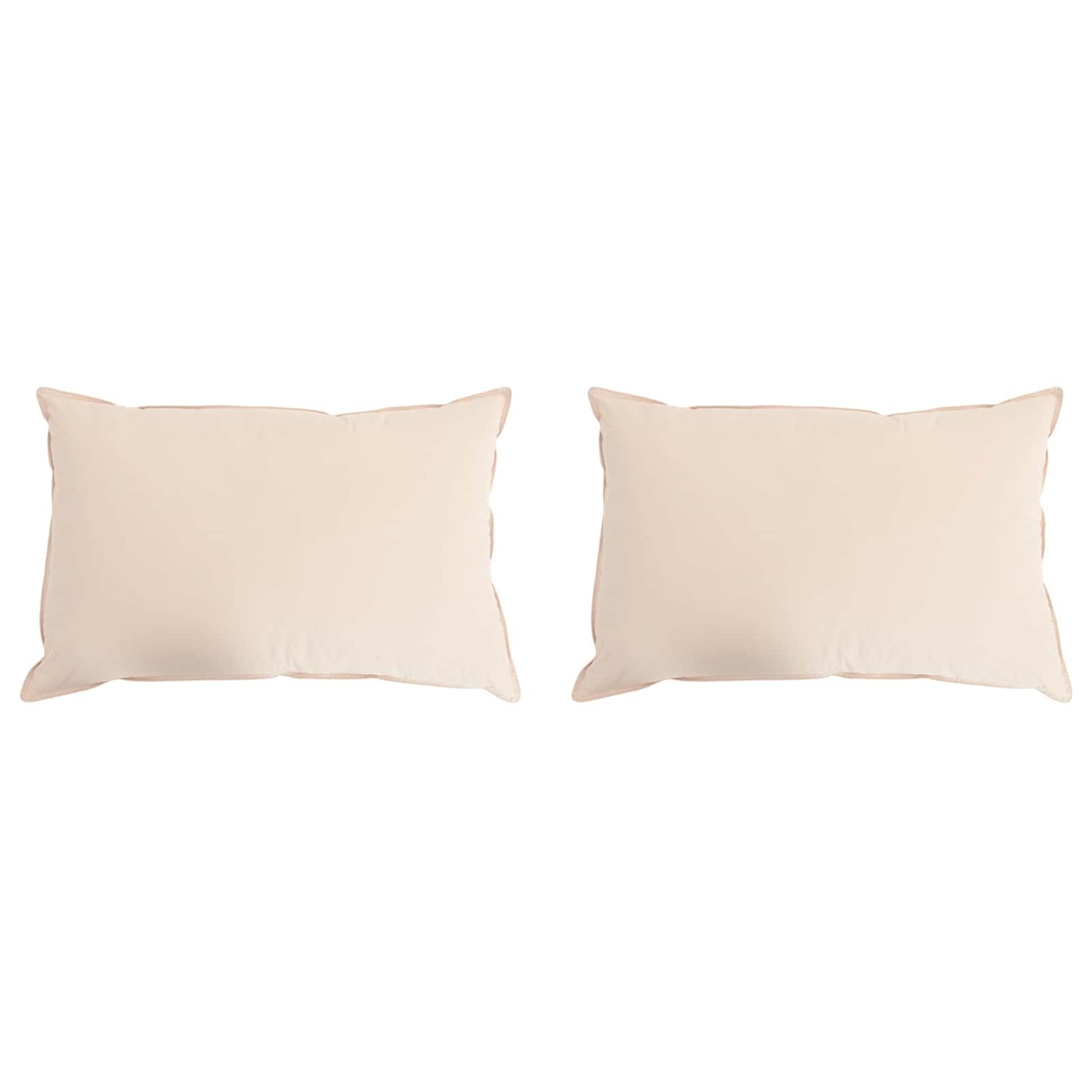 Kopfkissen 2 Pcs Beige 60 X 80 Cm Kapokfaser