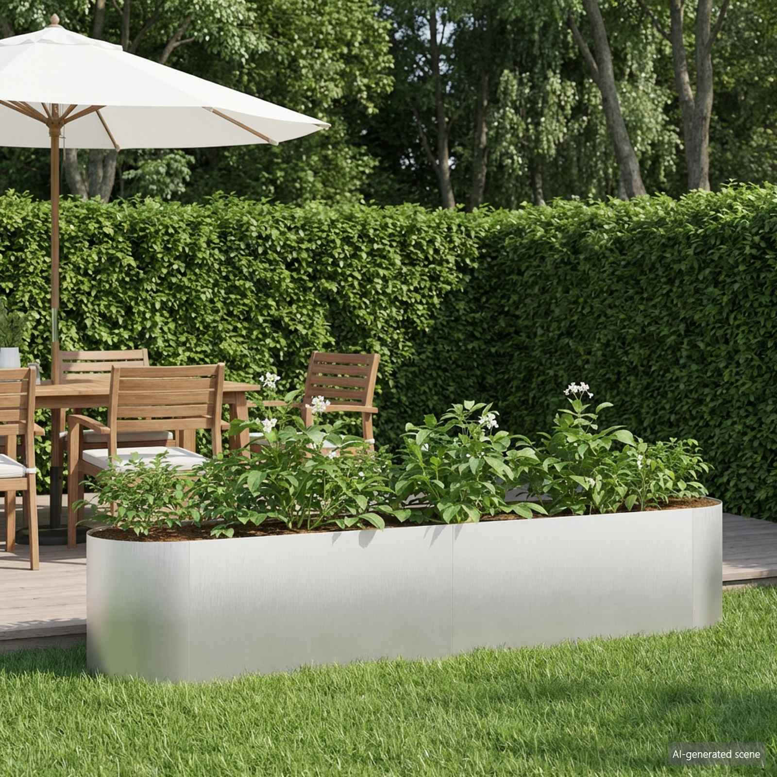 Hochbeet Im Garten 120 X 40 X 40 Cm Stahl