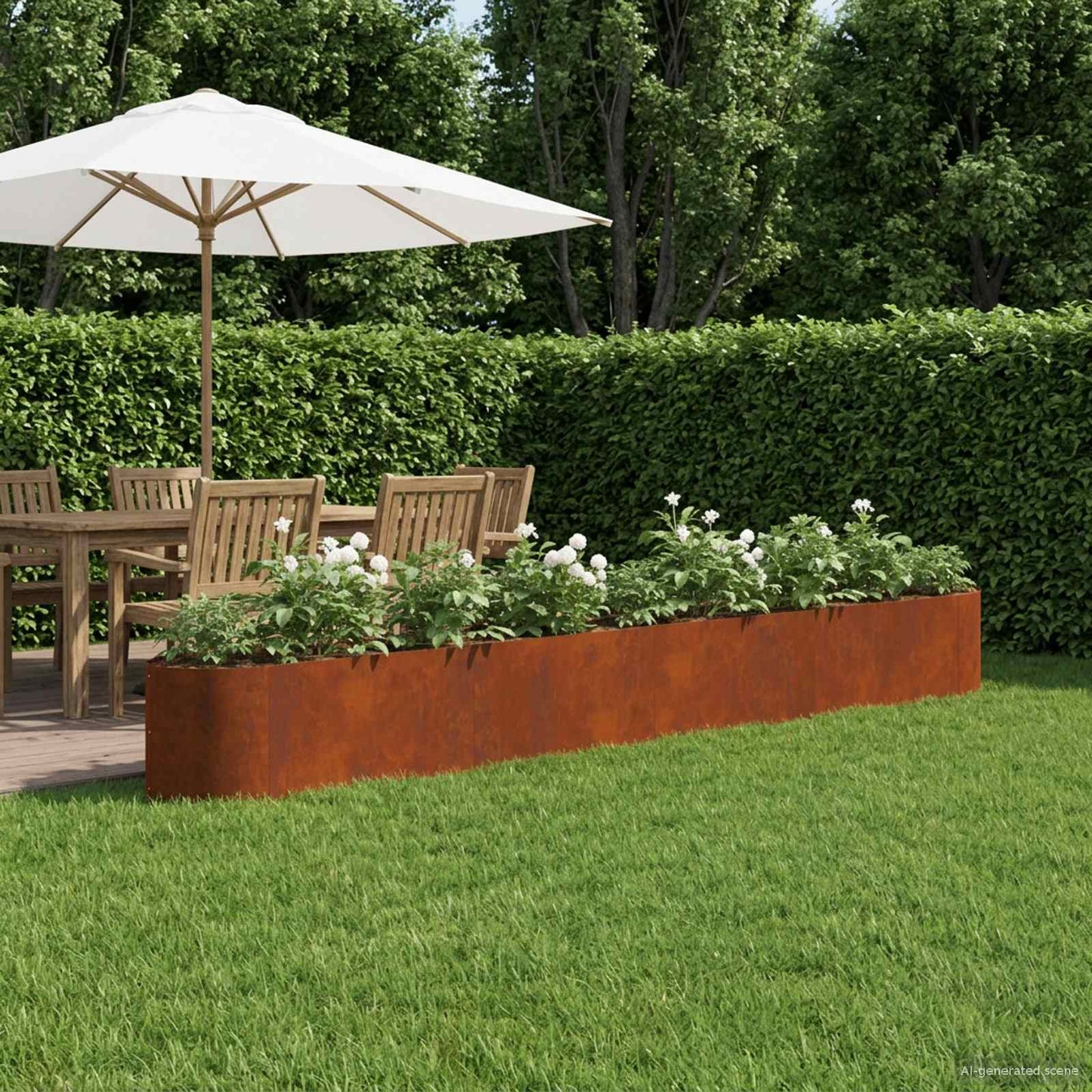 Hochbeet Im Garten 140 X 40 X 40 Cm Stahl