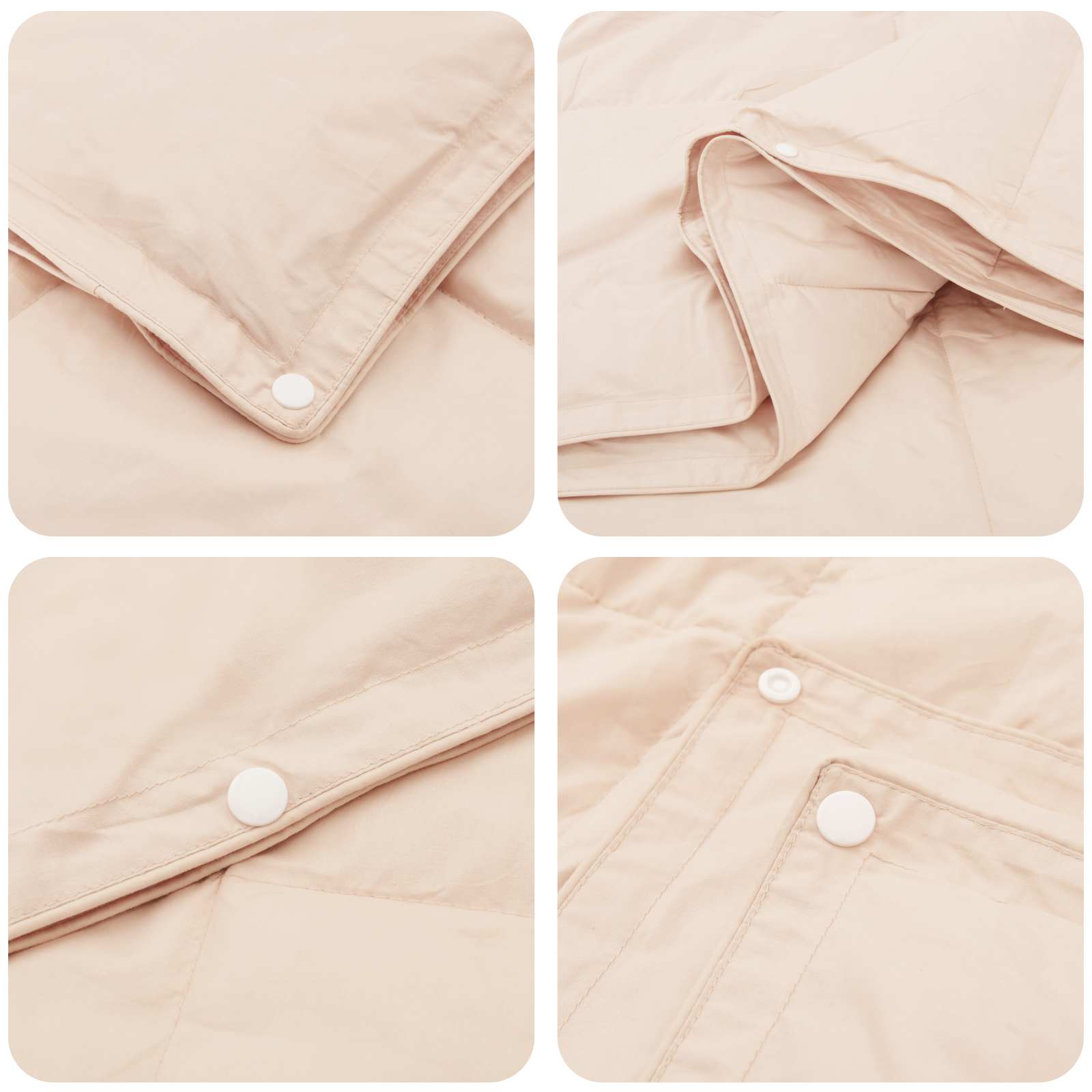 Bettwäsche-Set Beige 155 X 200 Cm Baumwolle, Kapok, Polyester