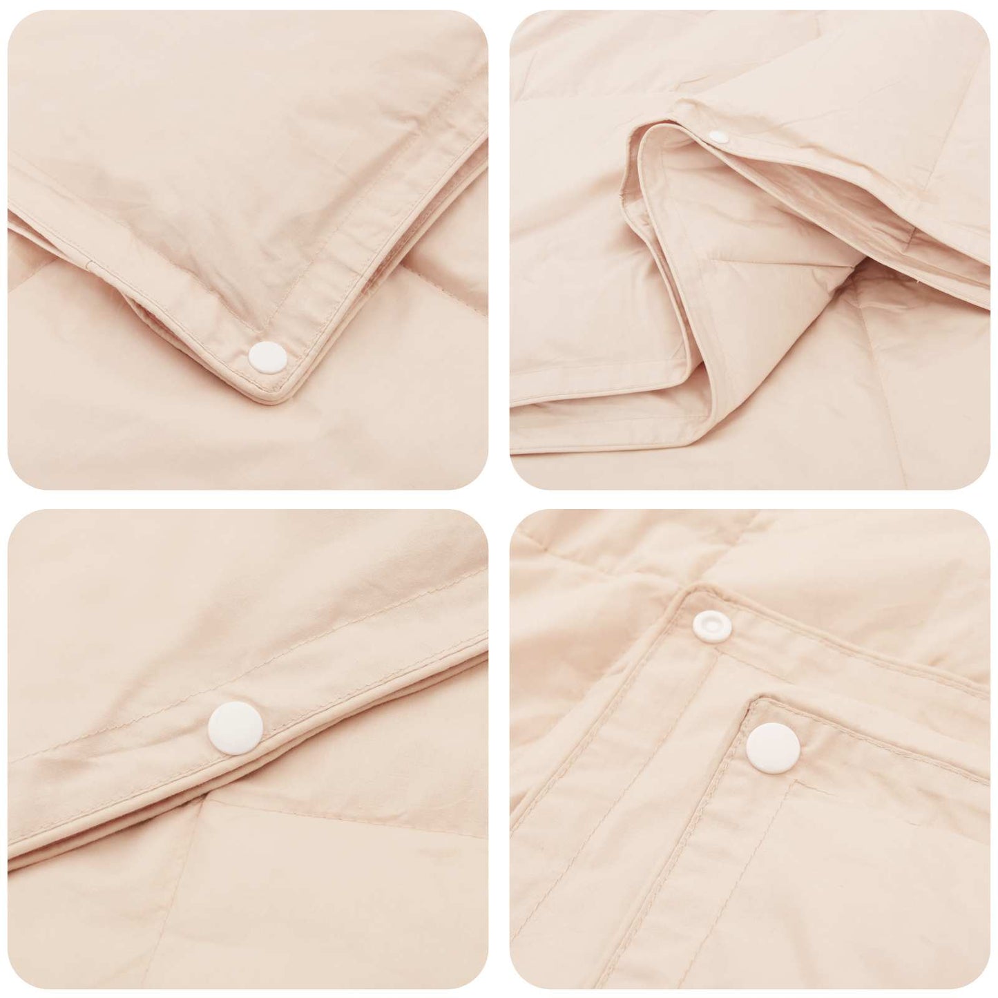Bettwäsche-Set Beige 155 X 200 Cm Baumwolle, Kapok, Polyester