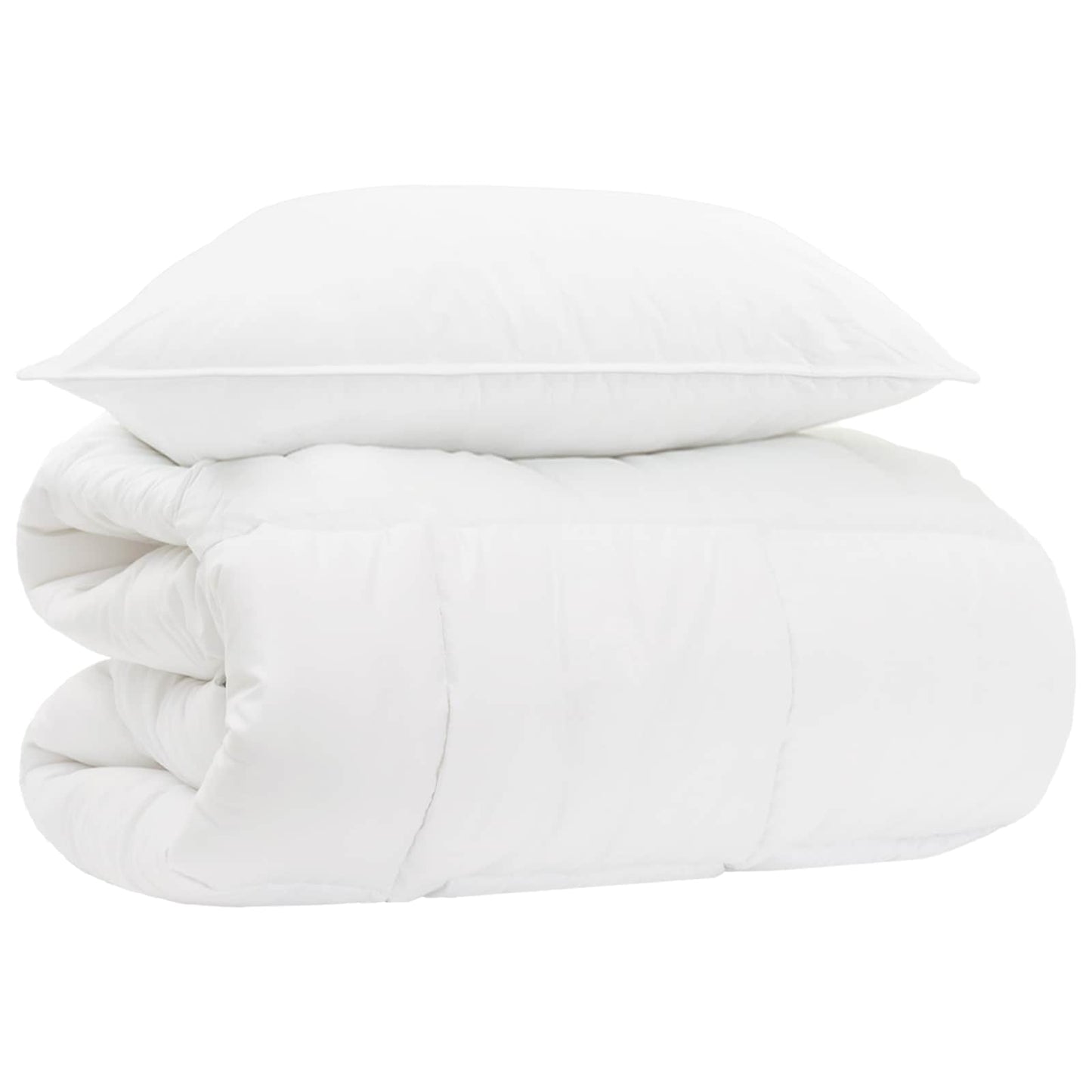 Bettwäsche-Set Mit Kissen 2 Pcs Weiß Bambus
