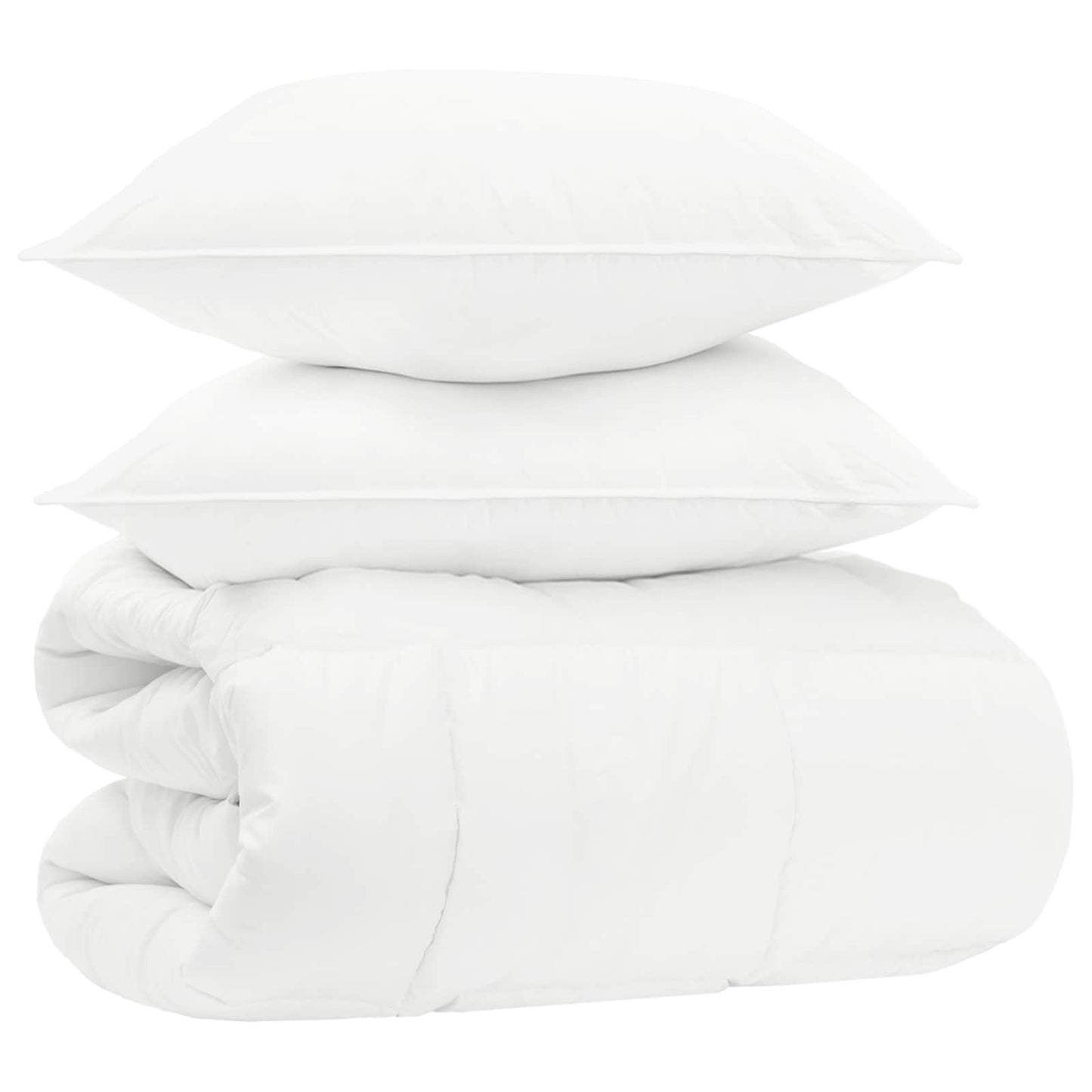 Bettwäsche-Set Weiß Baumwolle, Bambus, Polyester