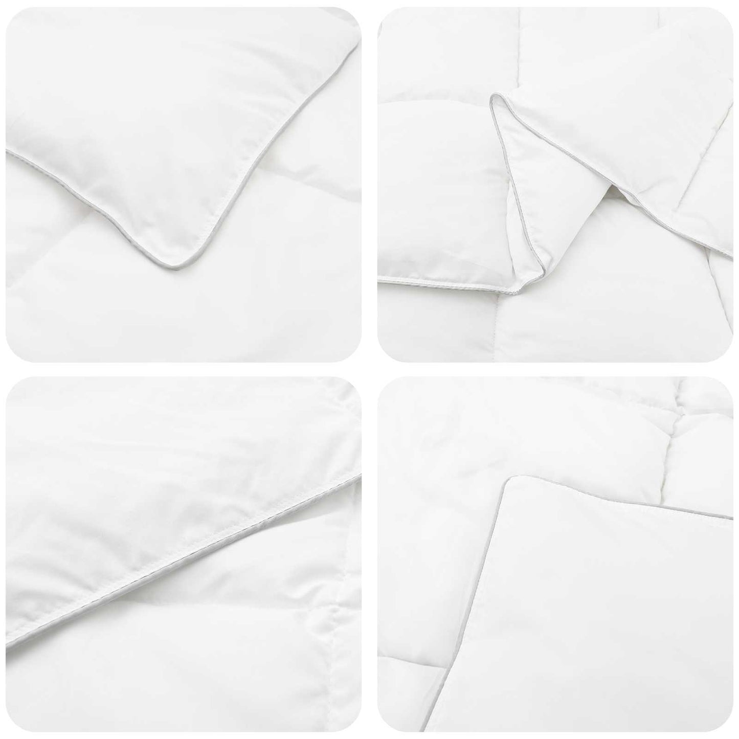 Bettwäsche-Set Mit Kissen 2 Pcs Weiß Bambusfaser