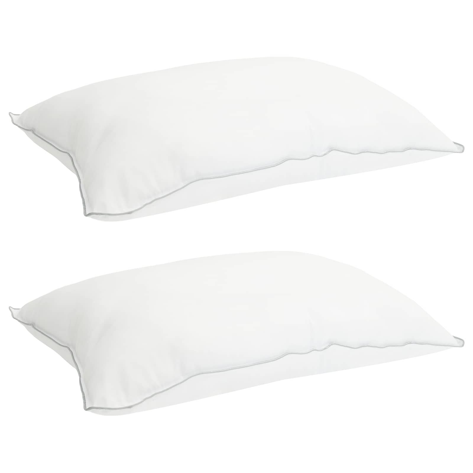 Bettwäsche-Set Mit Kissen 2 Pcs Weiß Bambusfaser
